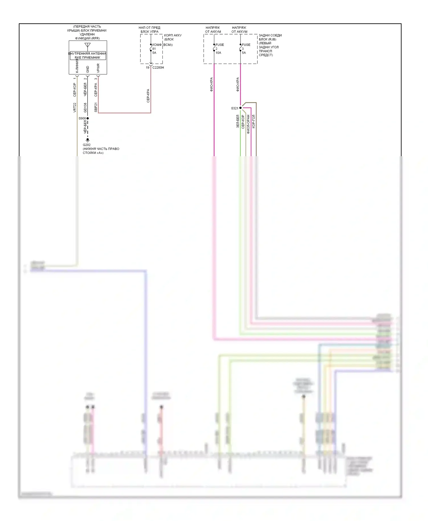 Focus Ford III (2011-2015): Электросхема с защитой от взлома, кроме электрической с интеллектуальным доступом (4 из 5) 