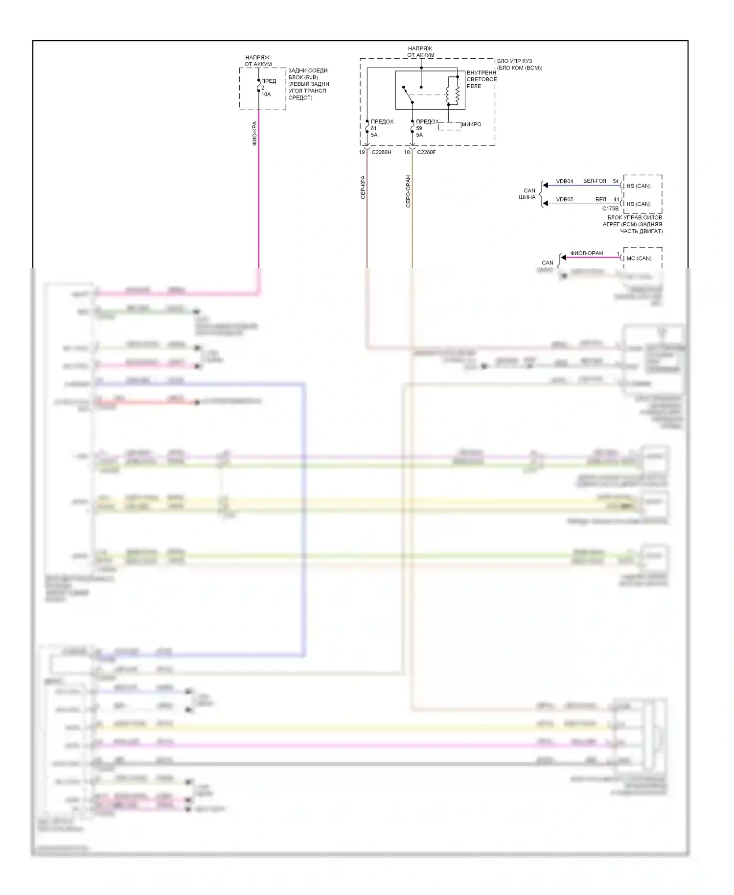 Focus Ford III (2011-2015): Пассивная сигнализации электросхема, кроме электрической 