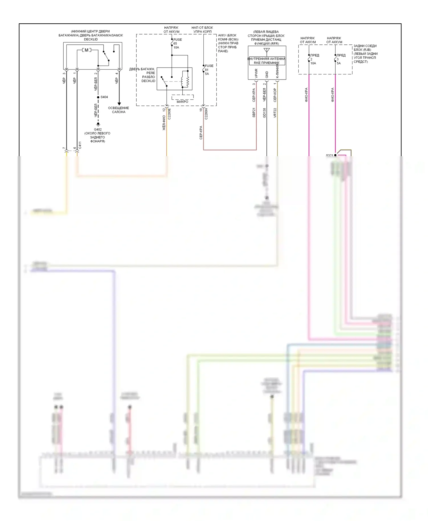 Focus Ford III (2011-2015): Защита от взлома электросхема (3 из 4) 
