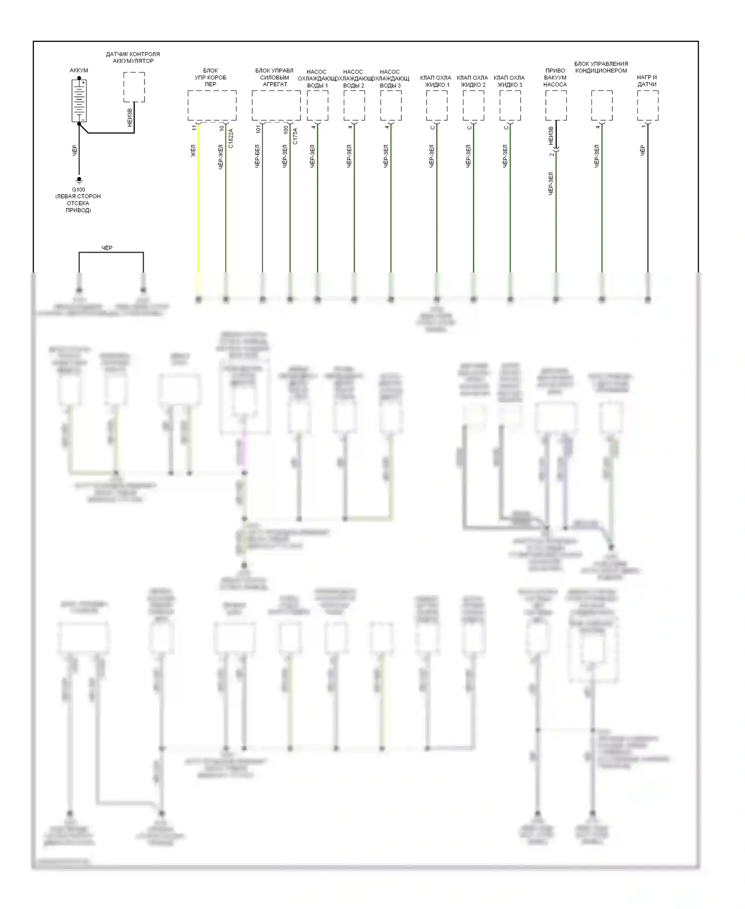 Focus Ford III (2011-2015): Масса электросхема распределения электроэнергии (1 из 3) 