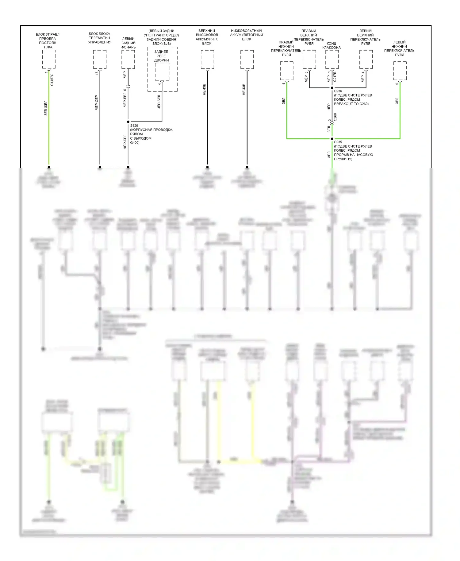 Focus Ford III (2011-2015): Масса электросхема распределения электроэнергии (2 из 3) 