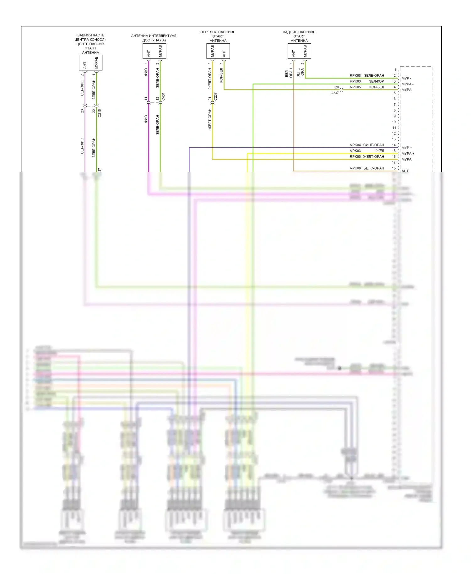 Focus Ford III (2011-2015): Электросхема центрального замка, кроме электрического с интеллектуальным доступом (5 из 5) 