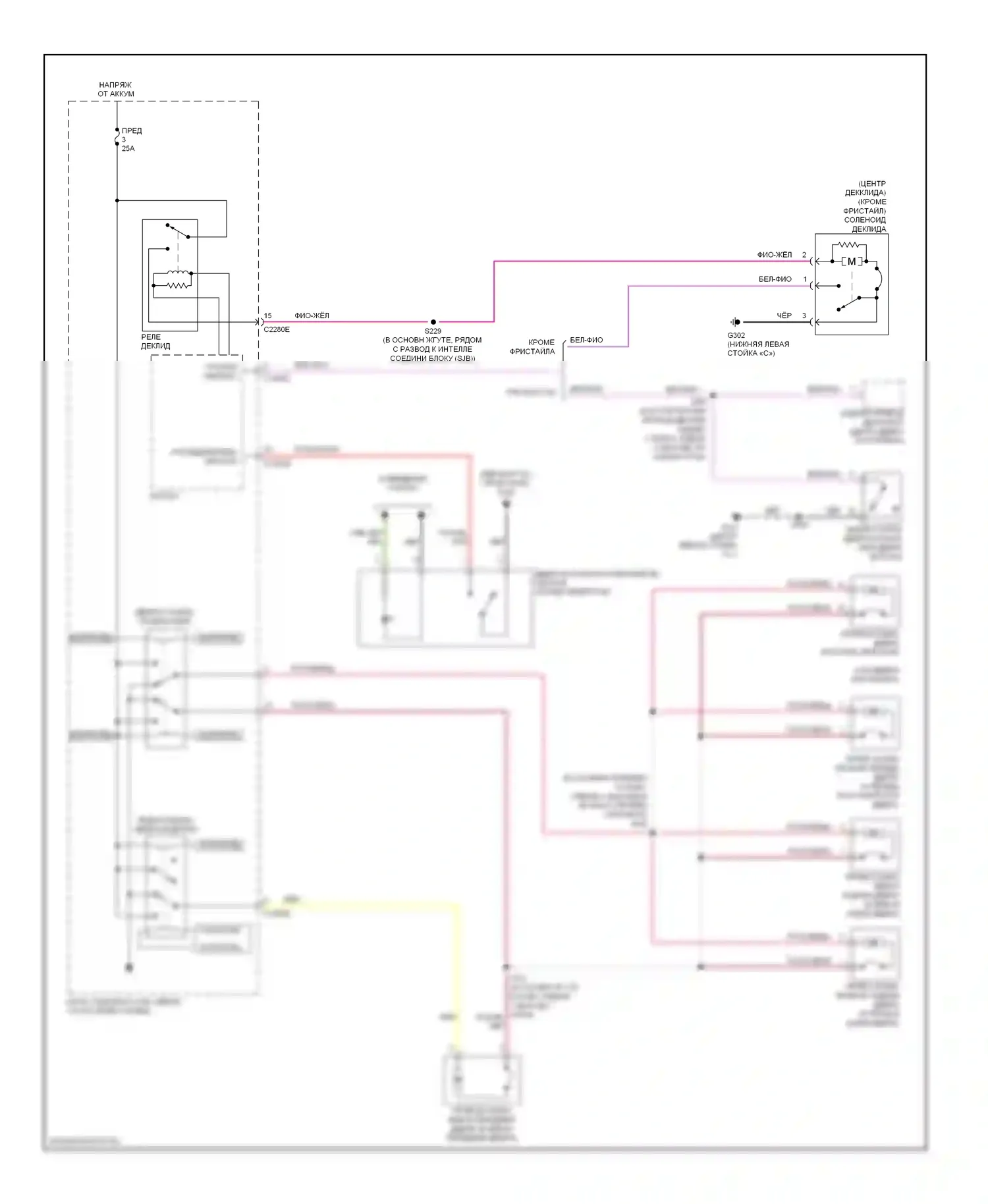 Freestyle Ford I (2004-2009): Электросхема защиты от взлома (1 из 2) 