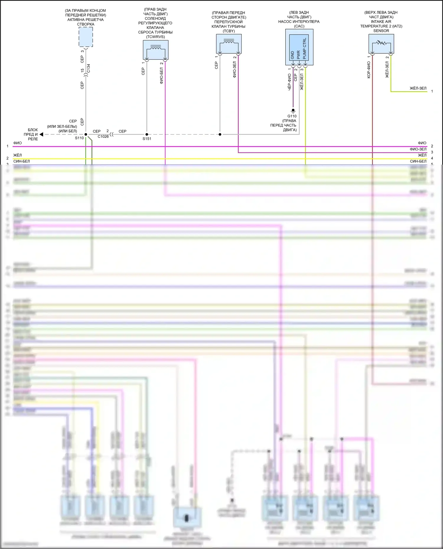 Fusion (North America) Ford II рестайлинг (2016-2020): Электросхема двигателя 1.5л турбо (5 из 6) 