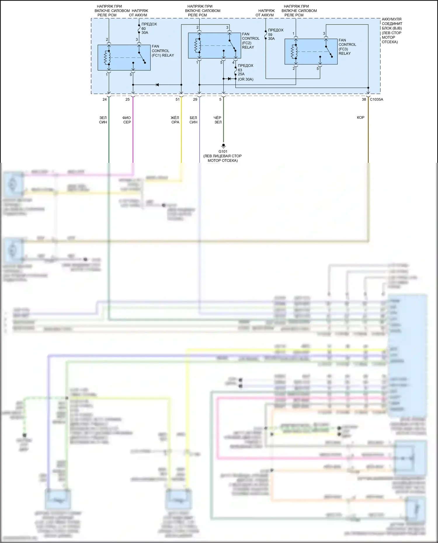 Fusion (North America) Ford II рестайлинг (2016-2020): Электросхема ручного кондиционера (3 из 3) 