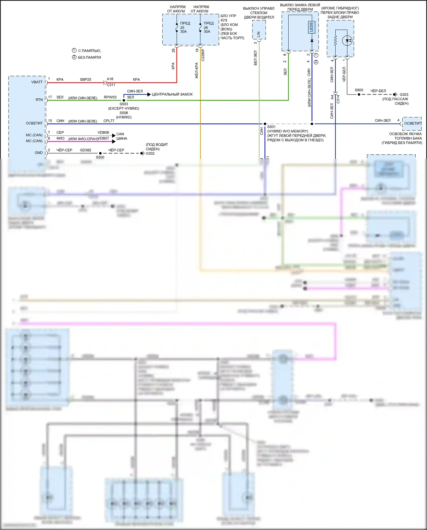 Fusion (North America) Ford II рестайлинг (2016-2020): Электросхема подсветки приборной панели (3 из 3) 