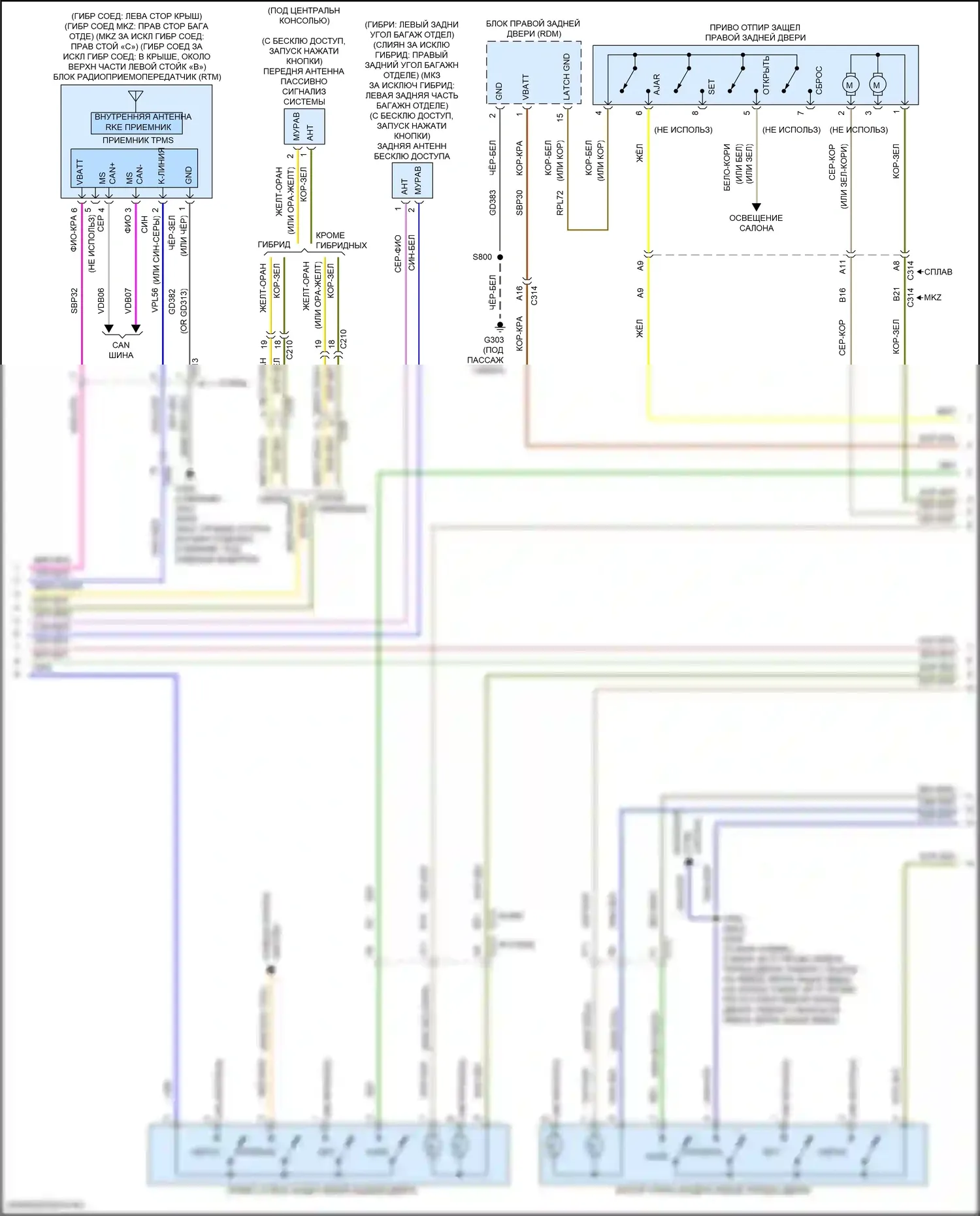 Fusion (North America) Ford II рестайлинг (2016-2020): Сигнализации электросхема (3 из 5) 