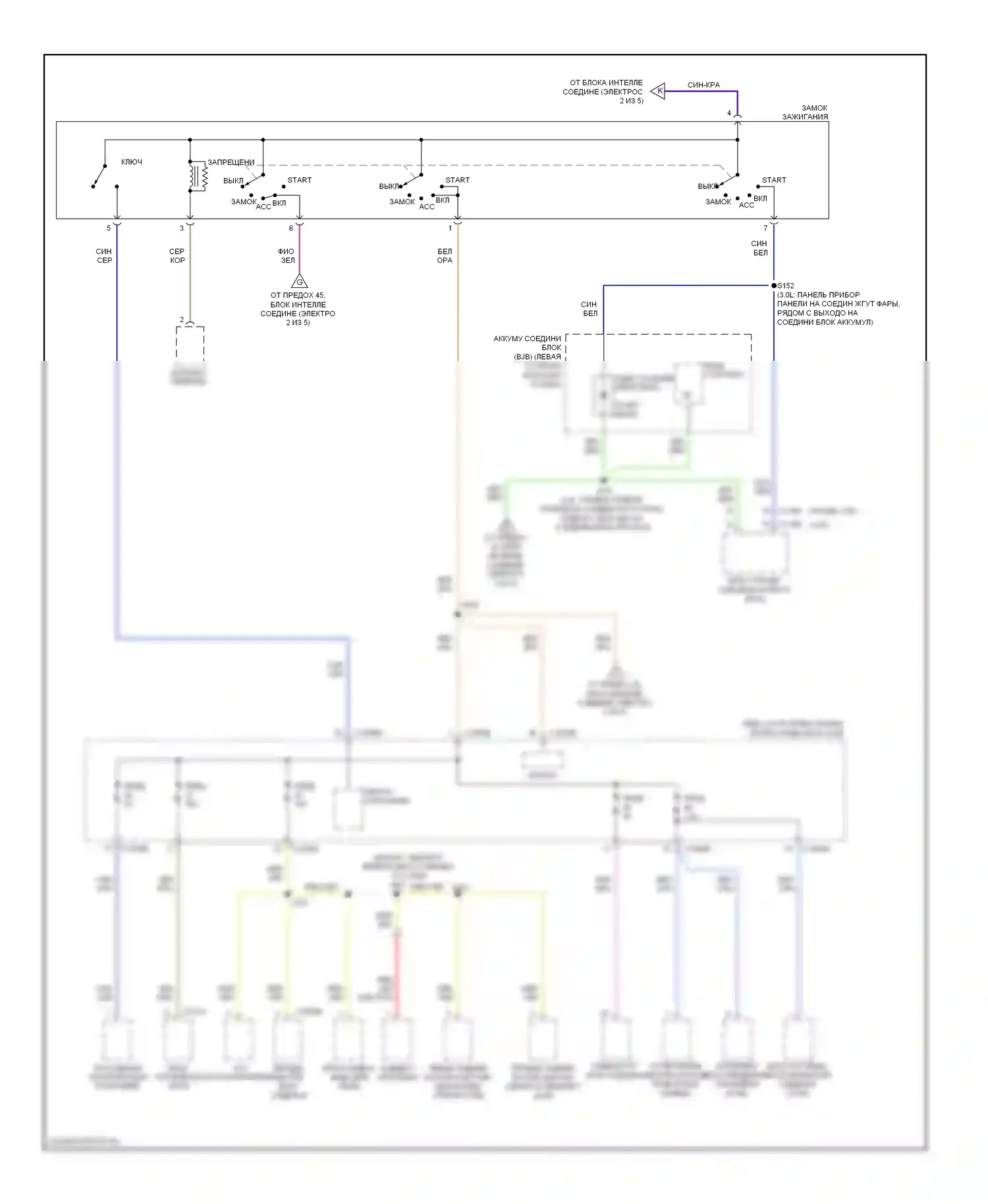 Fusion Ford I рестайлинг (2005-2012): Электросхема блока предохранителей реле, кроме гибридного (3 из 5) 
