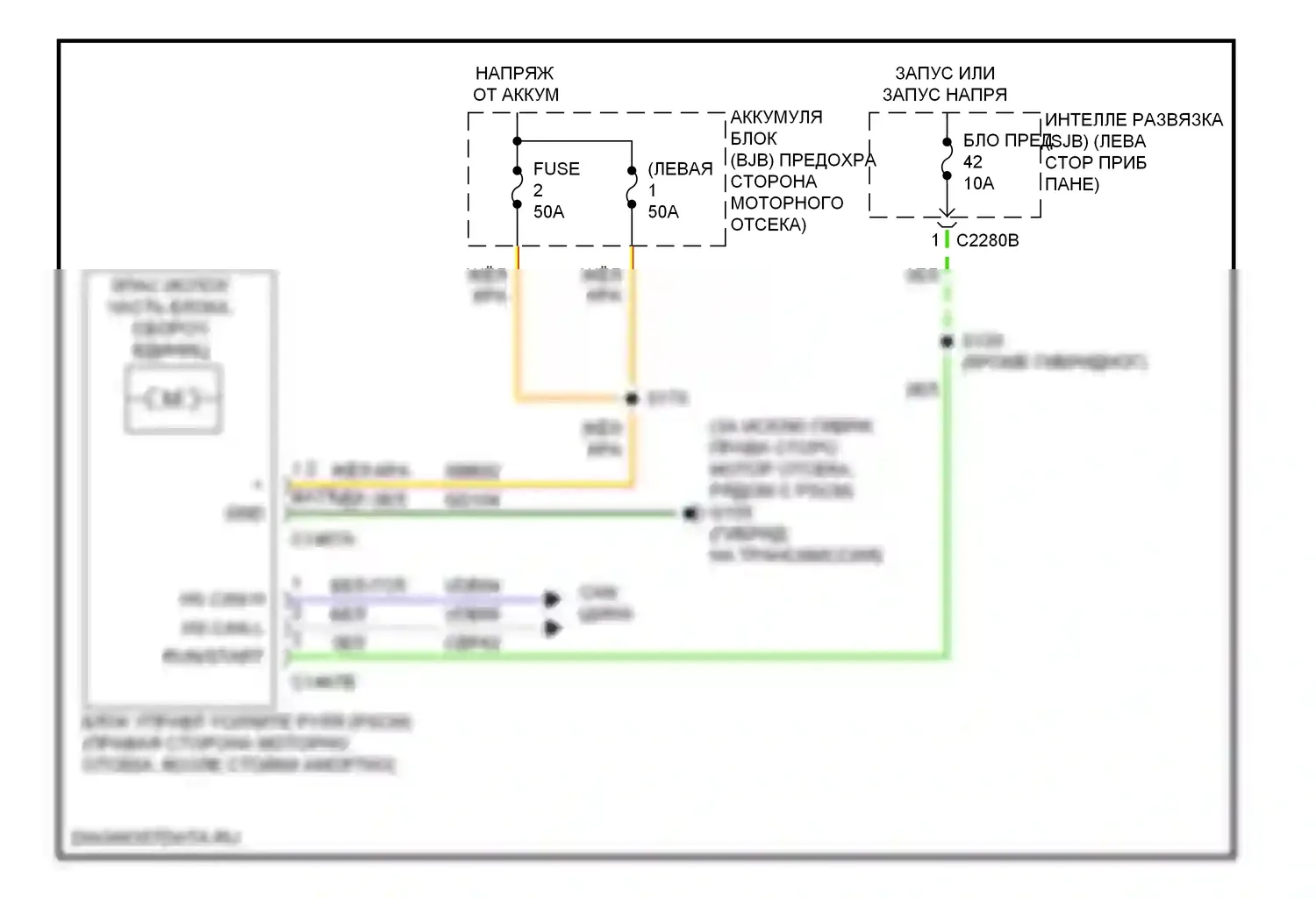 Fusion Ford I рестайлинг (2005-2012): Электросхема электроусилителя руля 