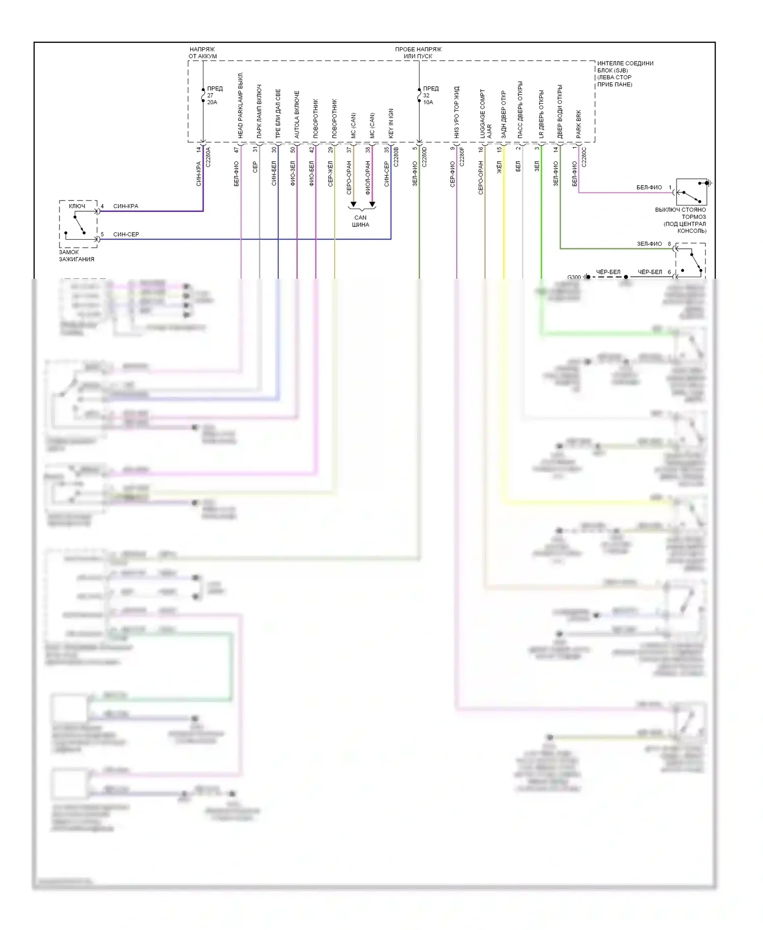 Fusion Ford I рестайлинг (2005-2012): Электросхема помощников водителя 
