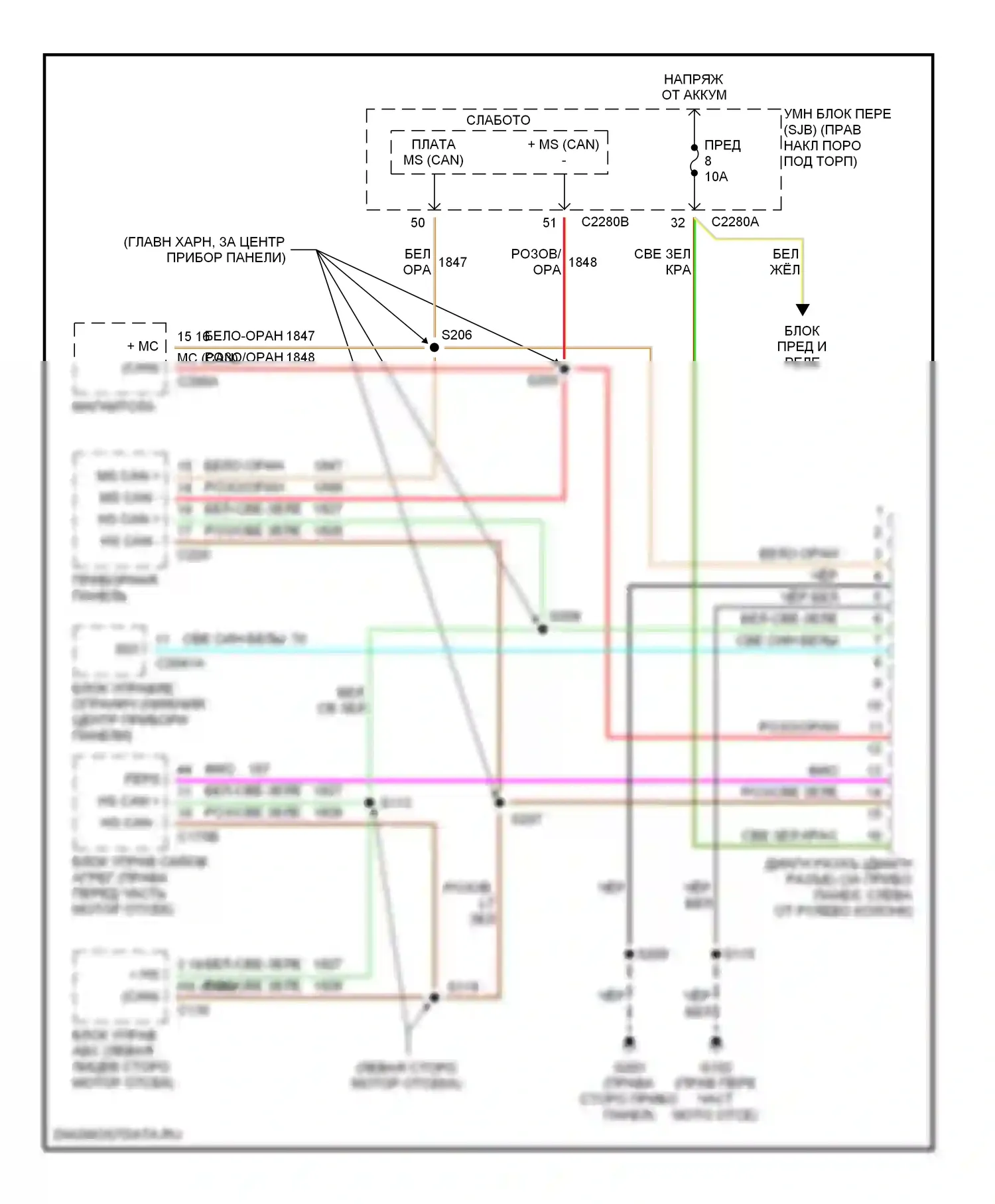 GT Ford I (2004-2006): Can шина электросхема 