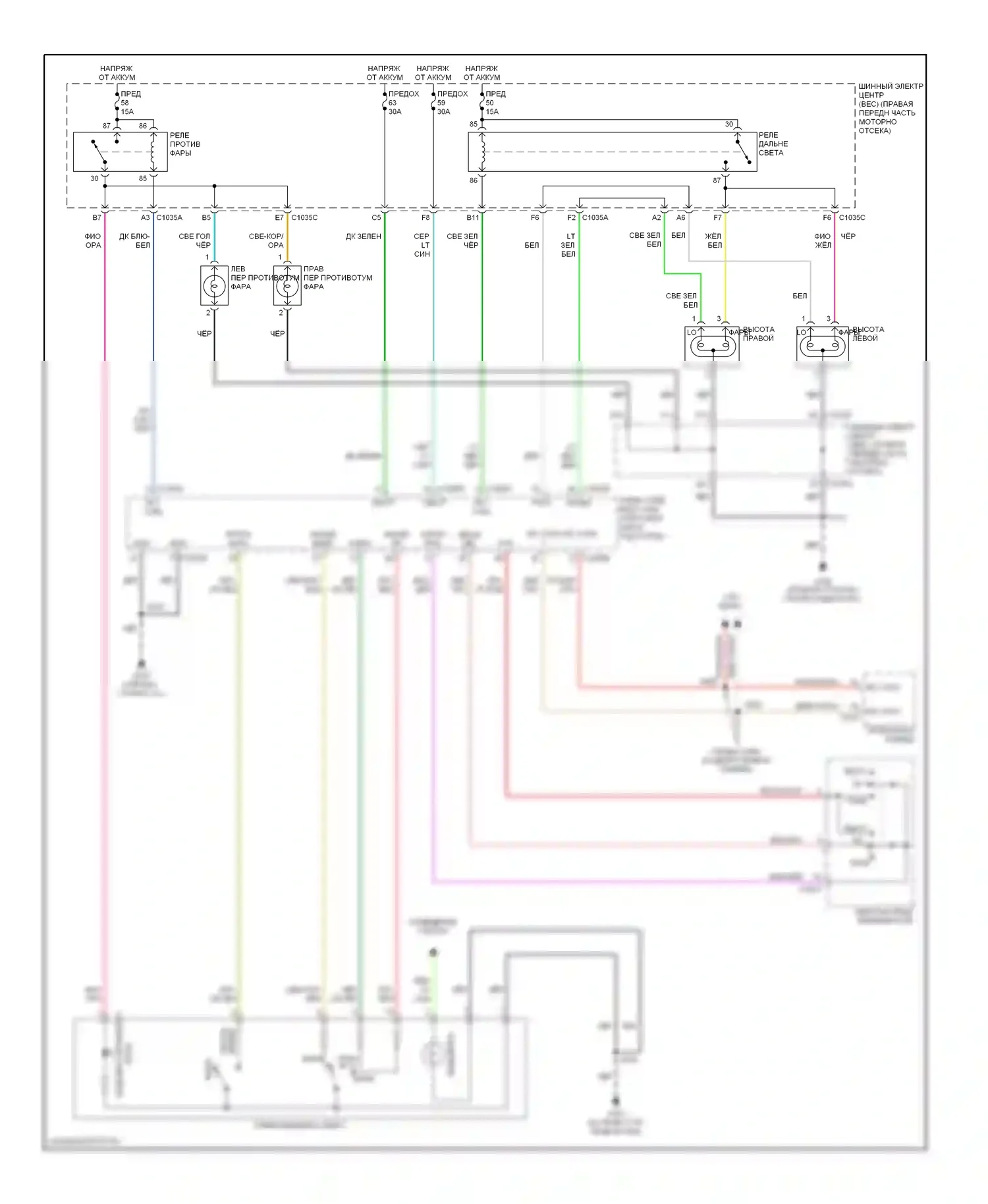GT Ford I (2004-2006): Электросхема фар 