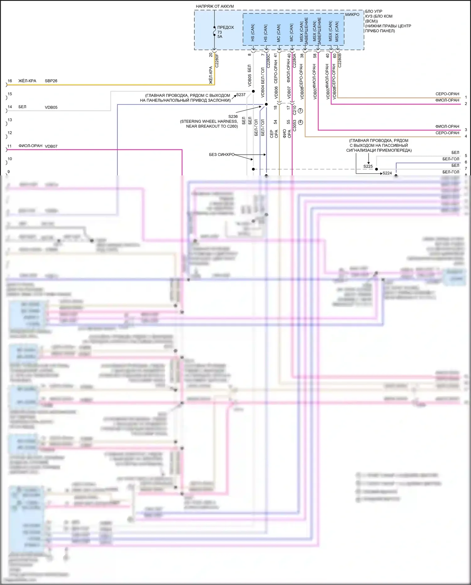 Kuga Ford II (2012-2016): Can шина электросхема (1 из 3) 