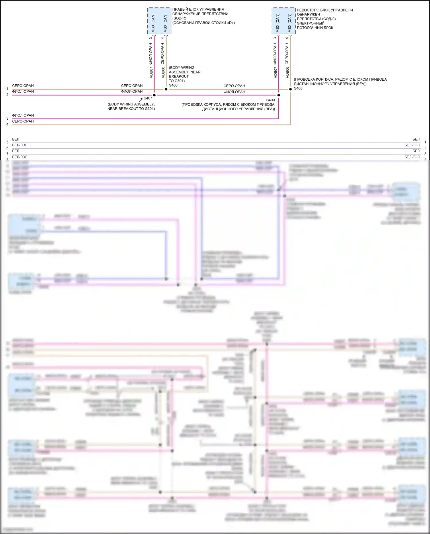 Kuga Ford II (2012-2016): Can шина электросхема (2 из 3) 