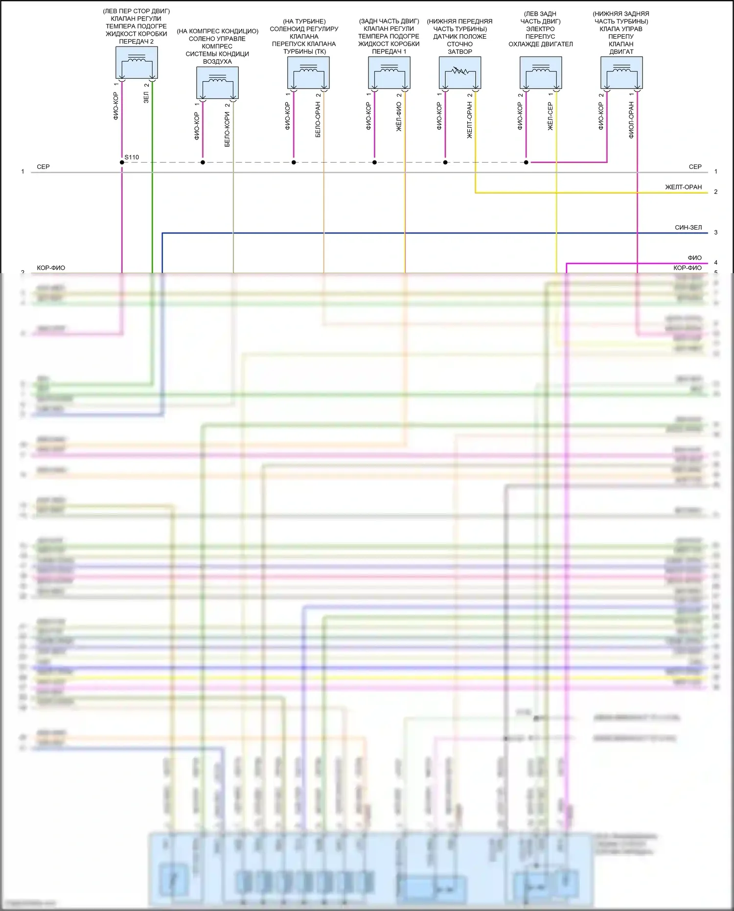 Kuga Ford II (2012-2016): Электросхема двигателя 1,6л турбо (5 из 6) 
