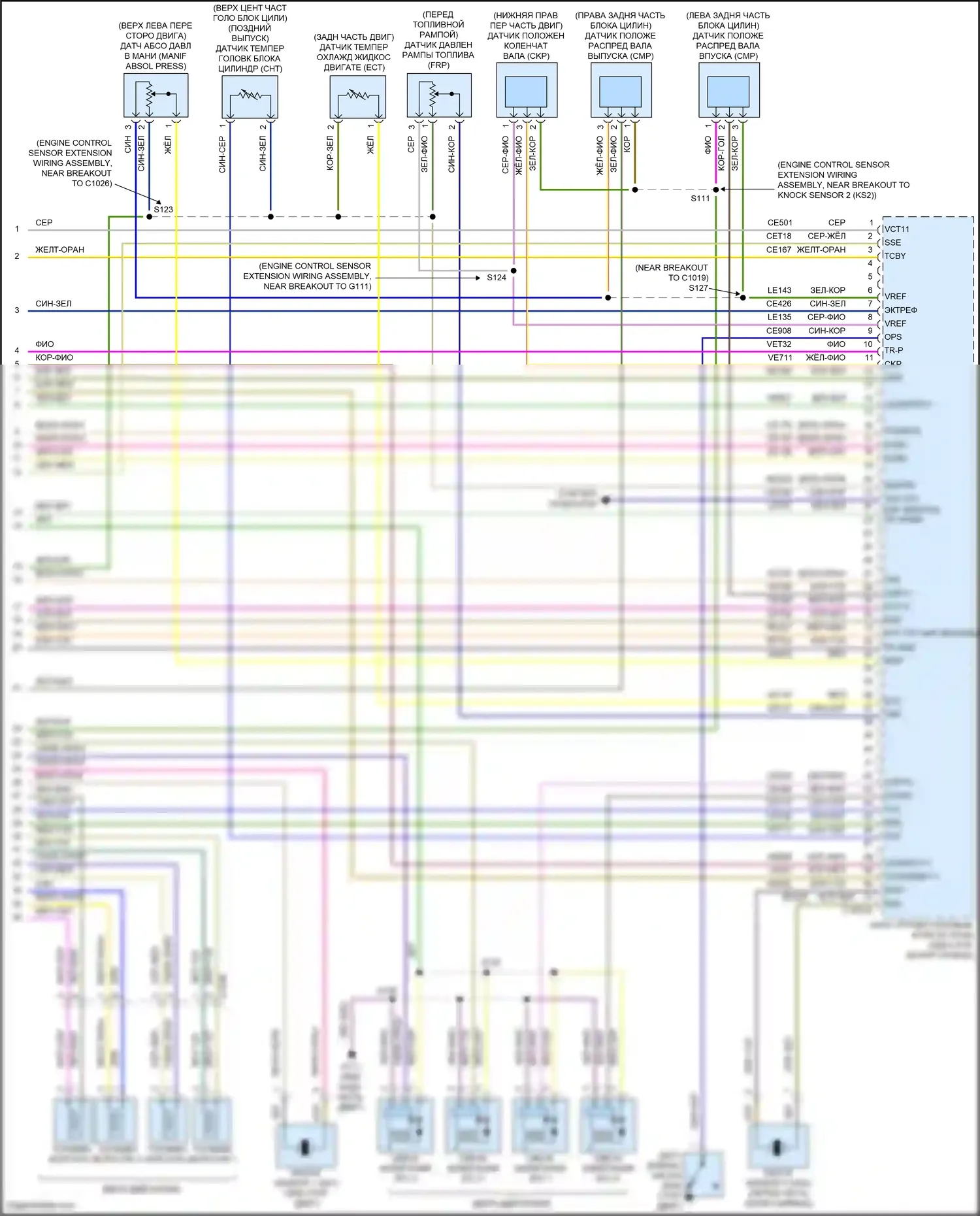 Kuga Ford II (2012-2016): Электросхема двигателя 1,6л турбо (6 из 6) 