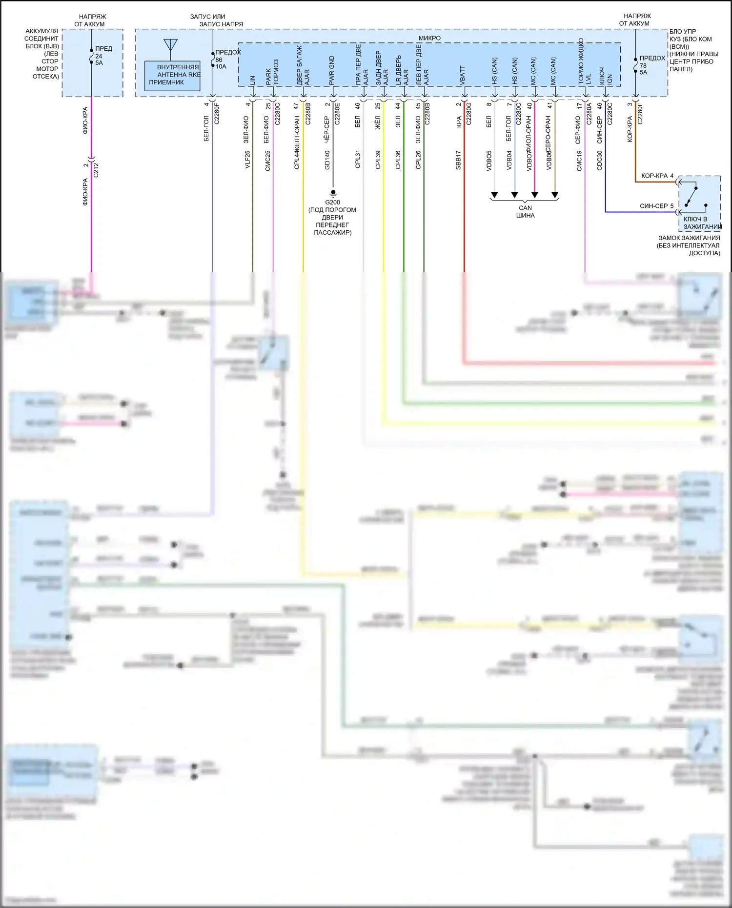Kuga Ford II (2012-2016): Электросхема помощников водителя (1 из 2) 