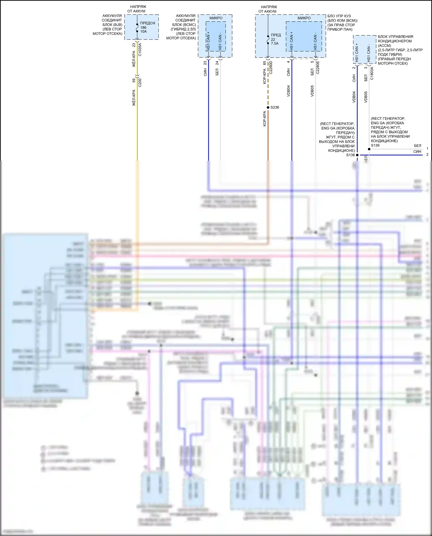 Kuga Ford III (2019-2024): Can шина электросхема (1 из 5) 