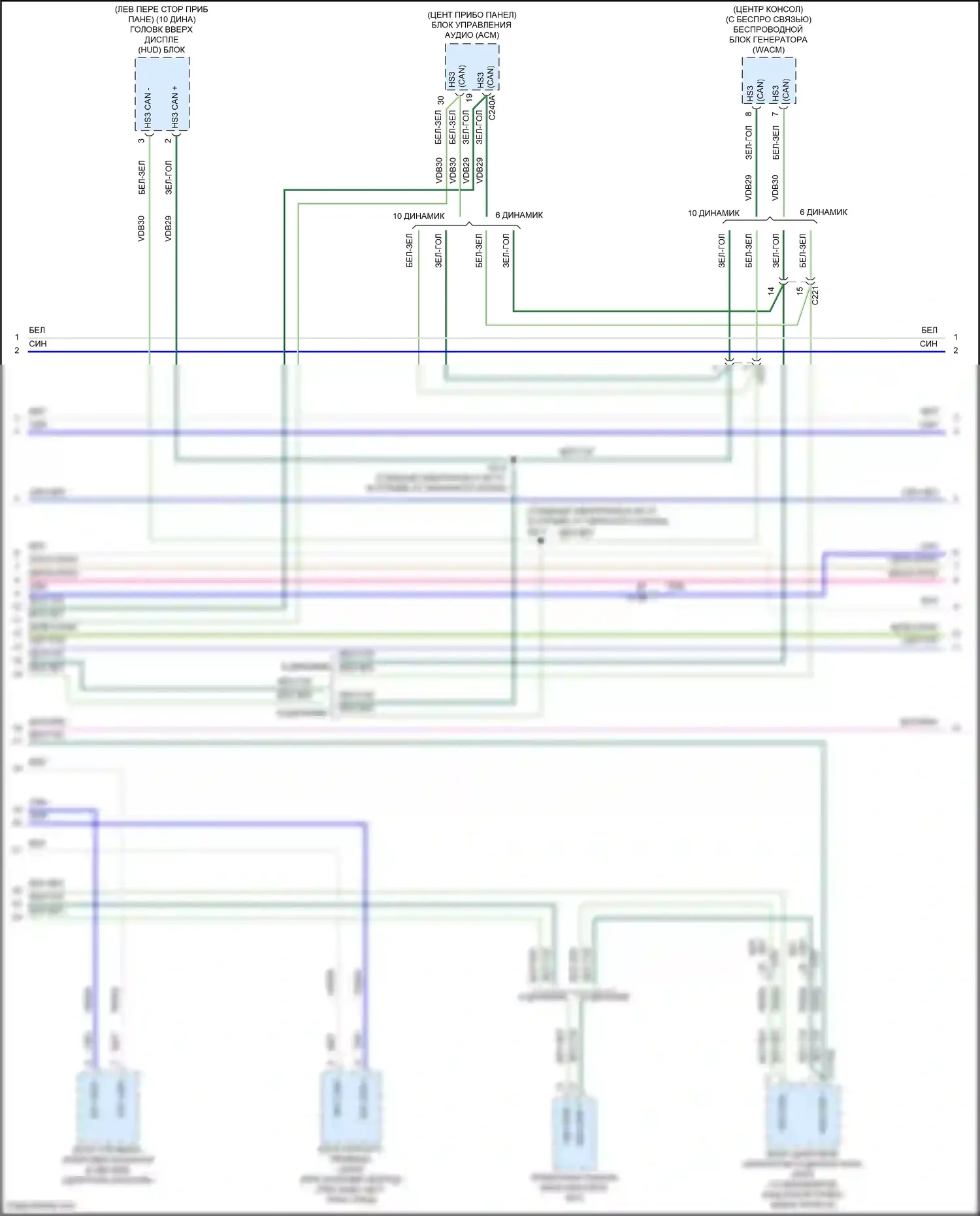 Kuga Ford III (2019-2024): Can шина электросхема (2 из 5) 