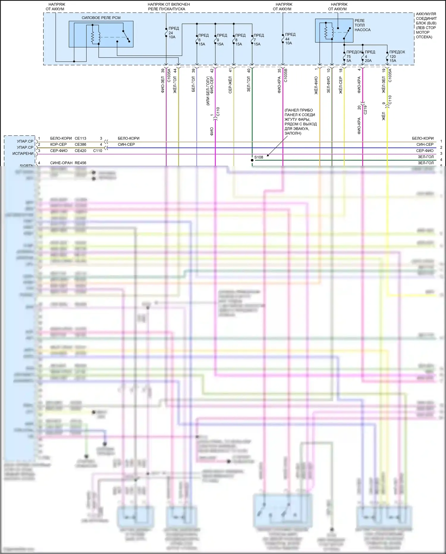 Kuga Ford III (2019-2024): Электросхема двигателя 1.5л турбо (1 из 7) 