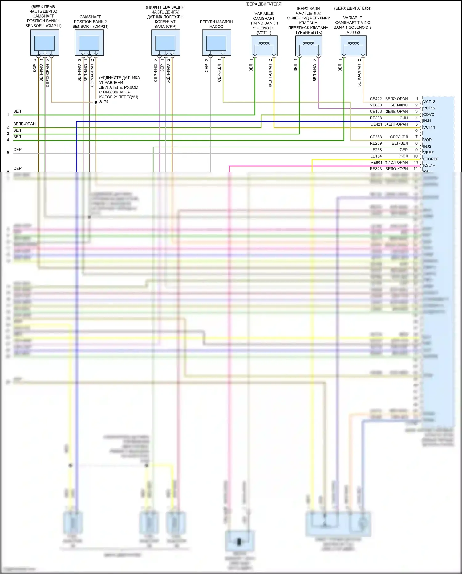 Kuga Ford III (2019-2024): Электросхема двигателя 1.5л турбо (7 из 7) 