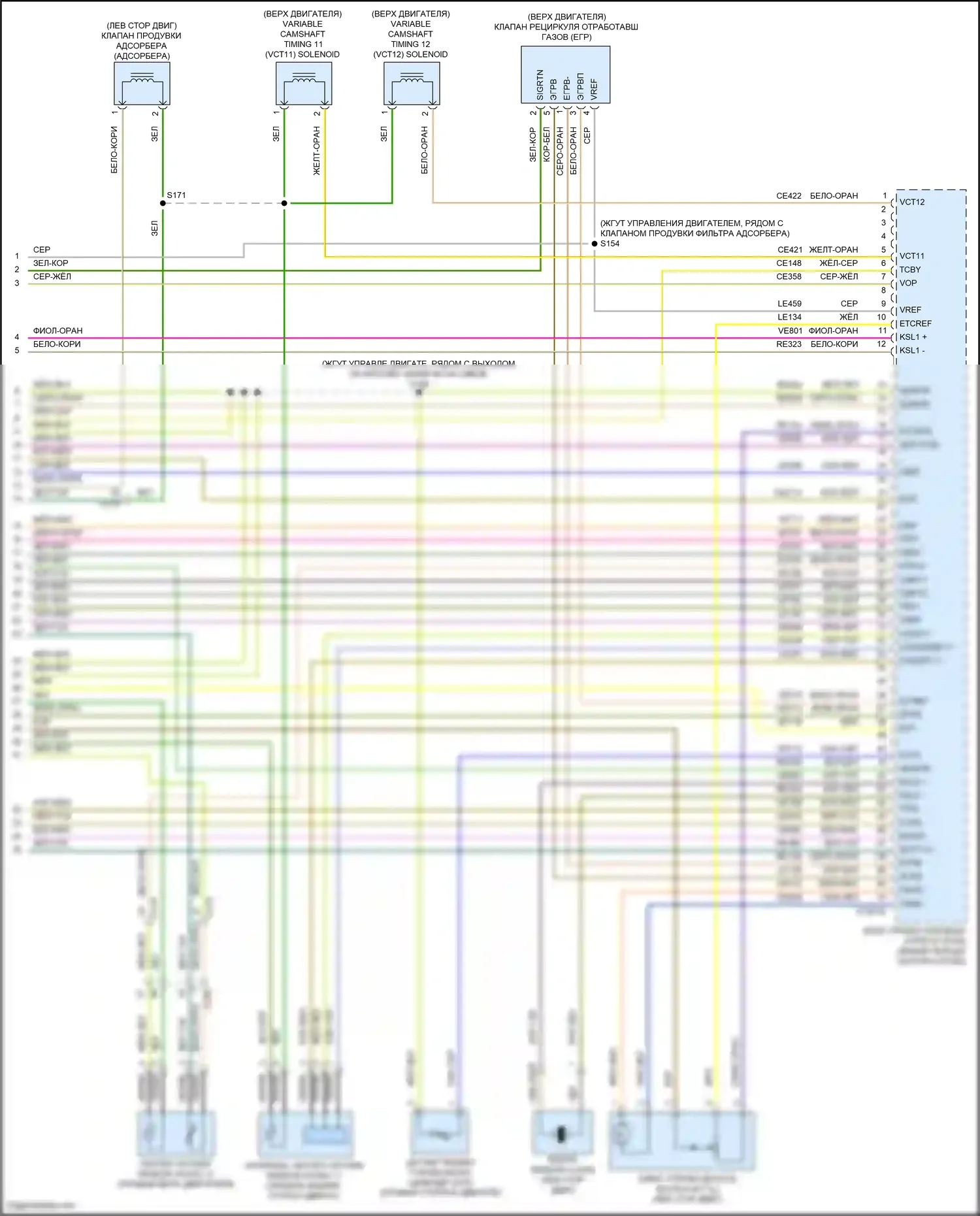 Kuga Ford III (2019-2024): Электросхема двигателя 2.0л турбо (8 из 8) 