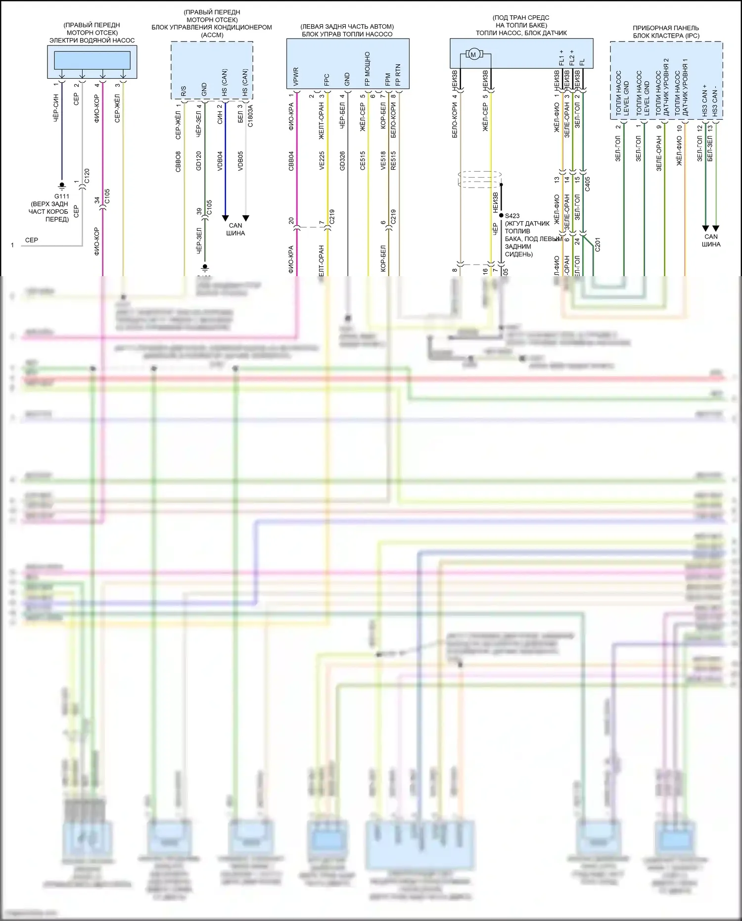 Kuga Ford III (2019-2024): Электросхема двигателя 2.5l подключаемый гибрид (4 из 13) 