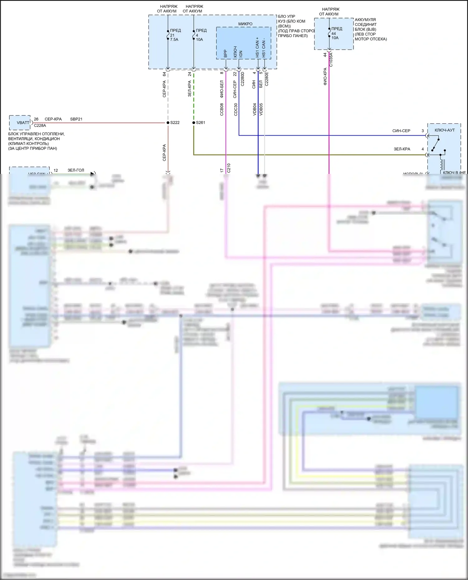 Maverick Ford III (2021-2024): Электросхема блокировки селектора 
