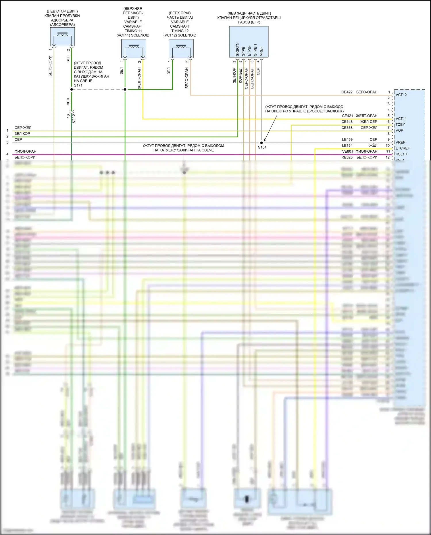 Maverick Ford III (2021-2024): Электросхема двигателя 2.0л турбо (8 из 8) 