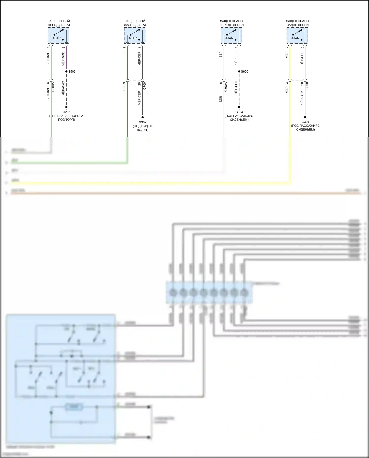 Maverick Ford III (2021-2024): Электросхема приборной панели (2 из 3) 