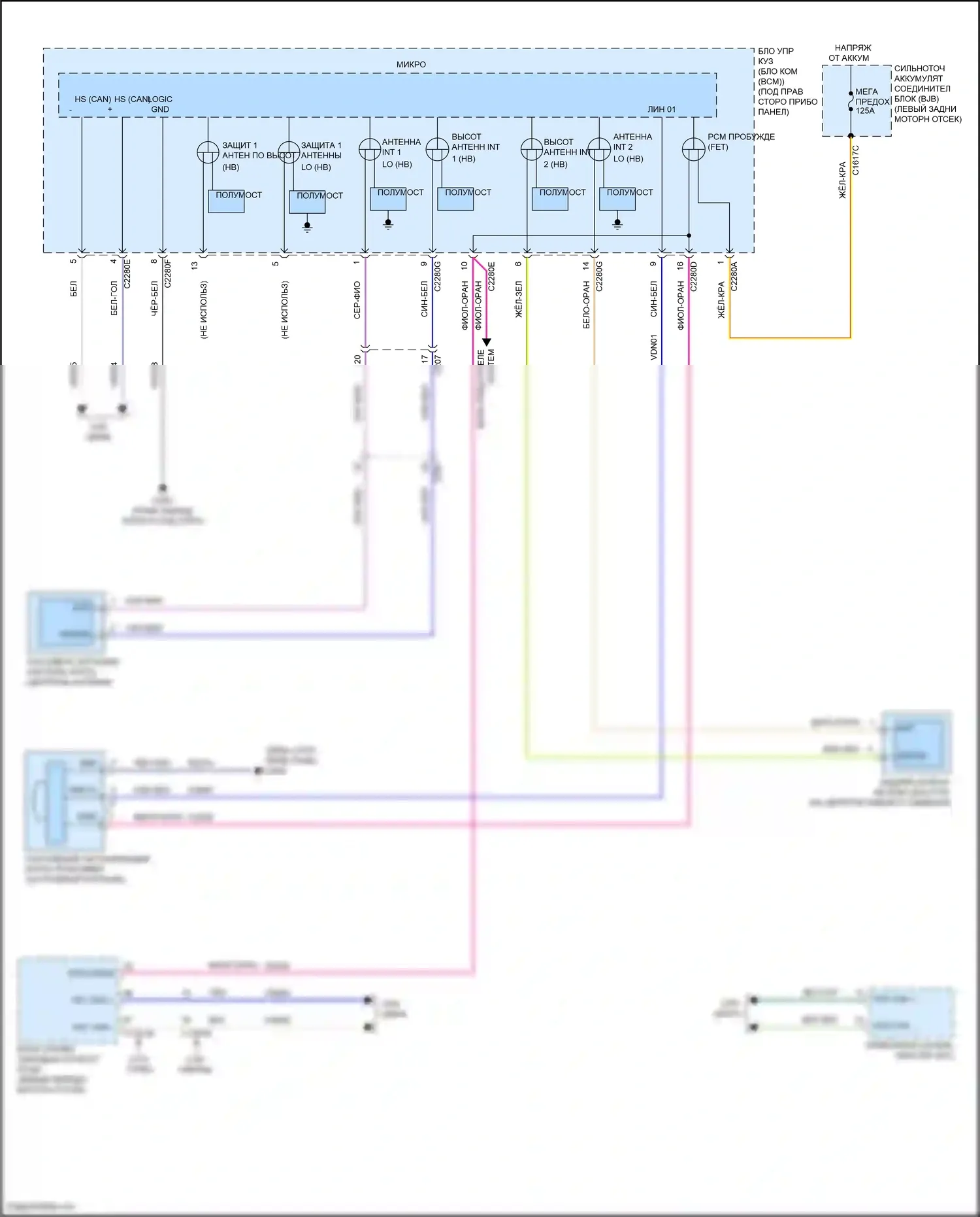 Maverick Ford III (2021-2024): Пассивная сигнализации электросхема 