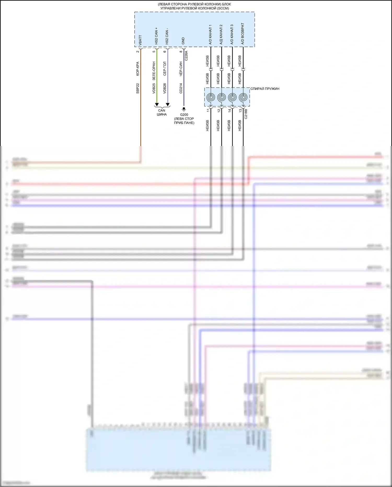 Maverick Ford III (2021-2024): Электросхема навигации, 6 динамиков (3 из 4) 