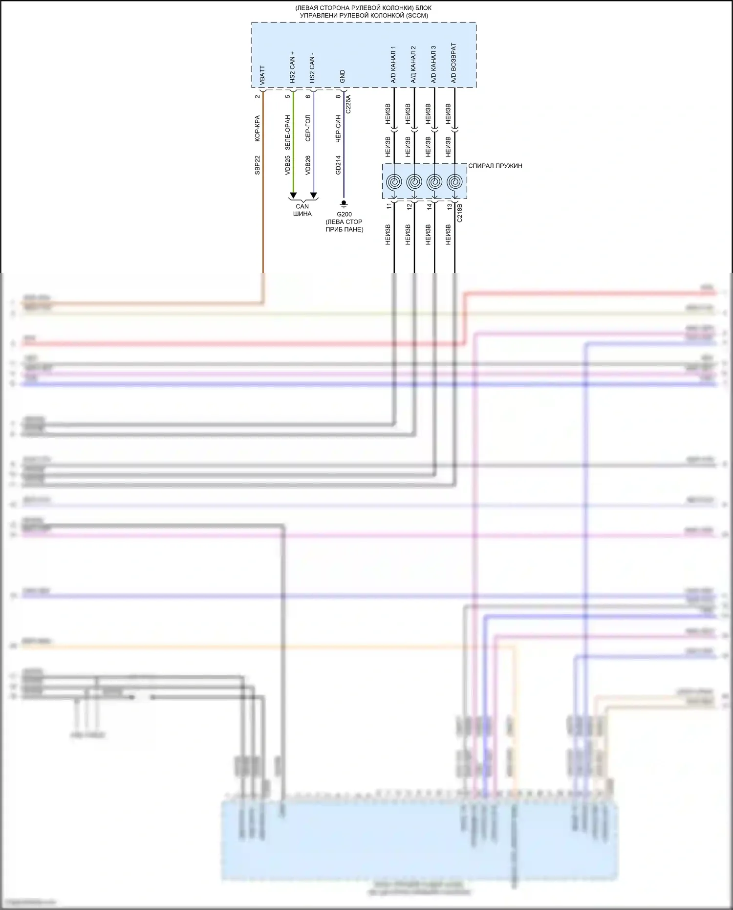Maverick Ford III (2021-2024): Электросхема навигации, 8 динамиков (4 из 5) 