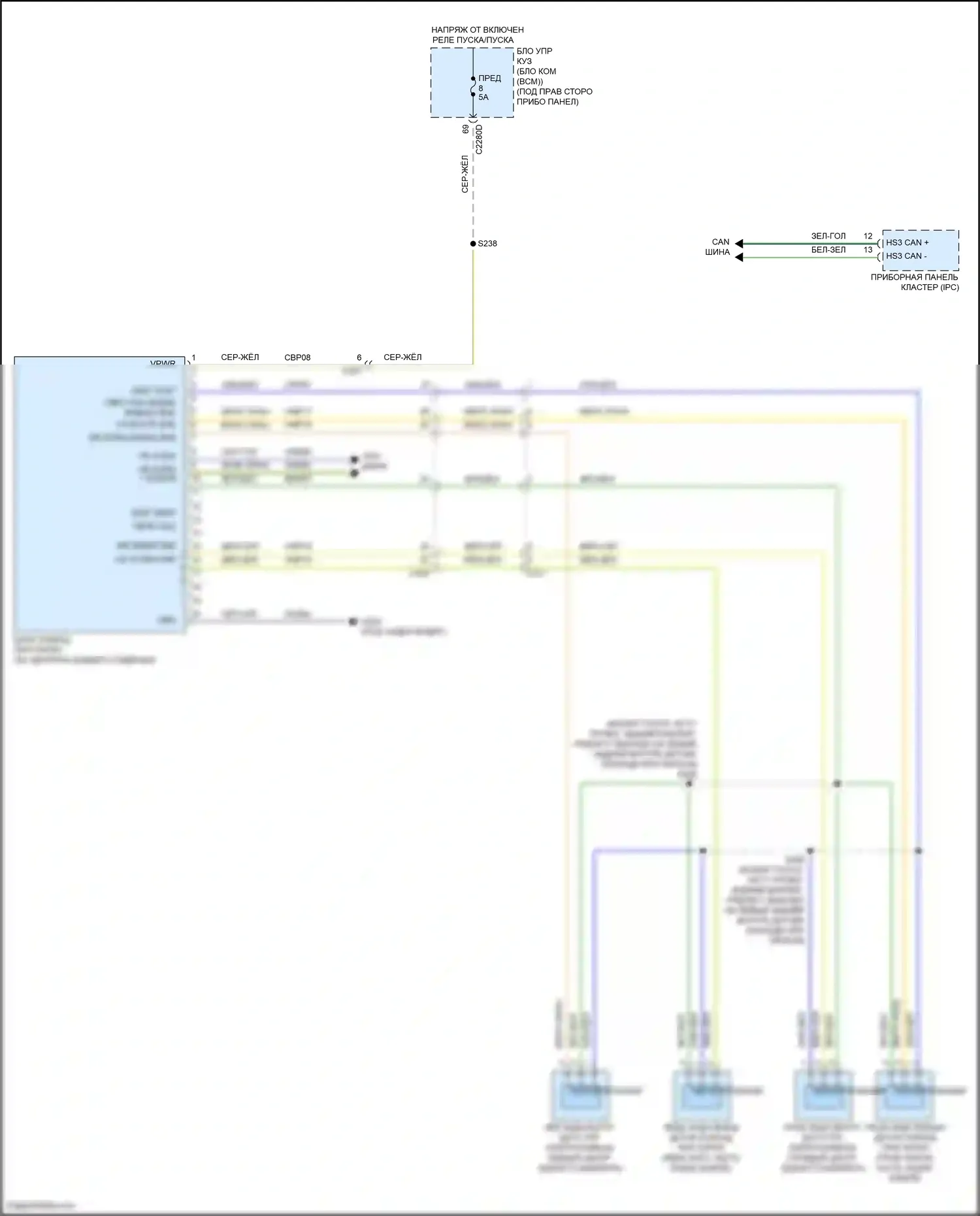 Maverick Ford III (2021-2024): Электросхема парктроника 