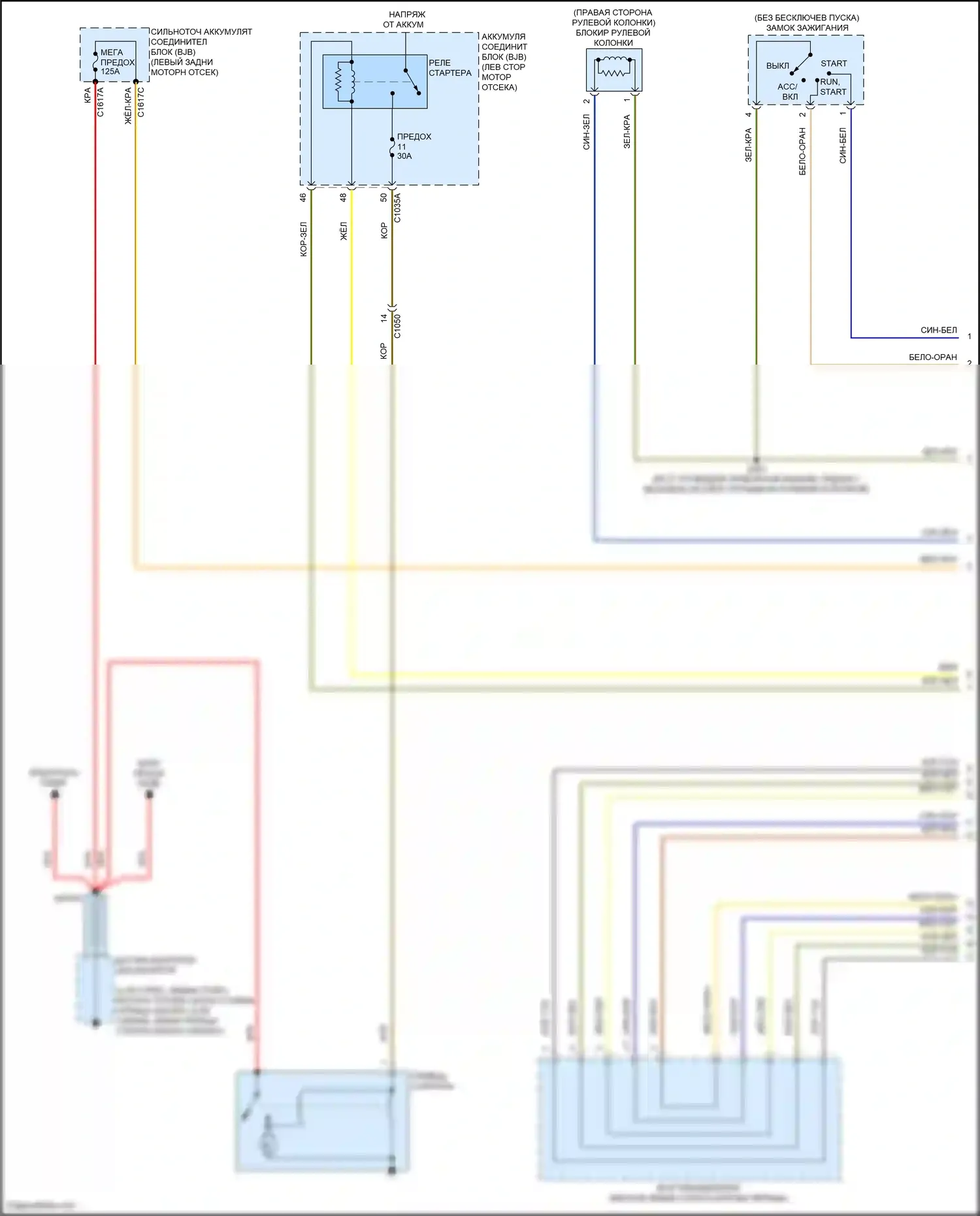Maverick Ford III (2021-2024): Электросхема стартера (1 из 2) 
