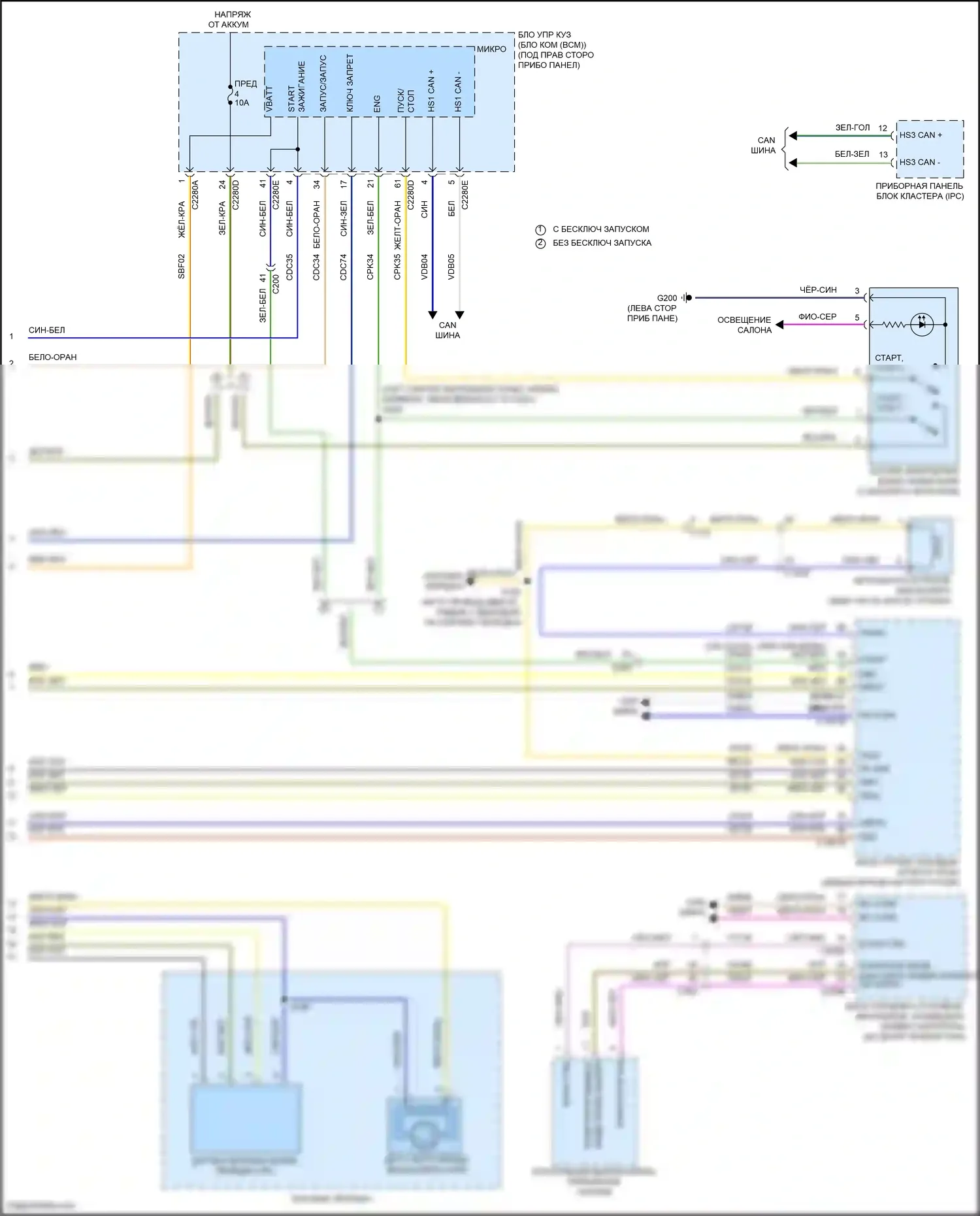 Maverick Ford III (2021-2024): Электросхема стартера (2 из 2) 