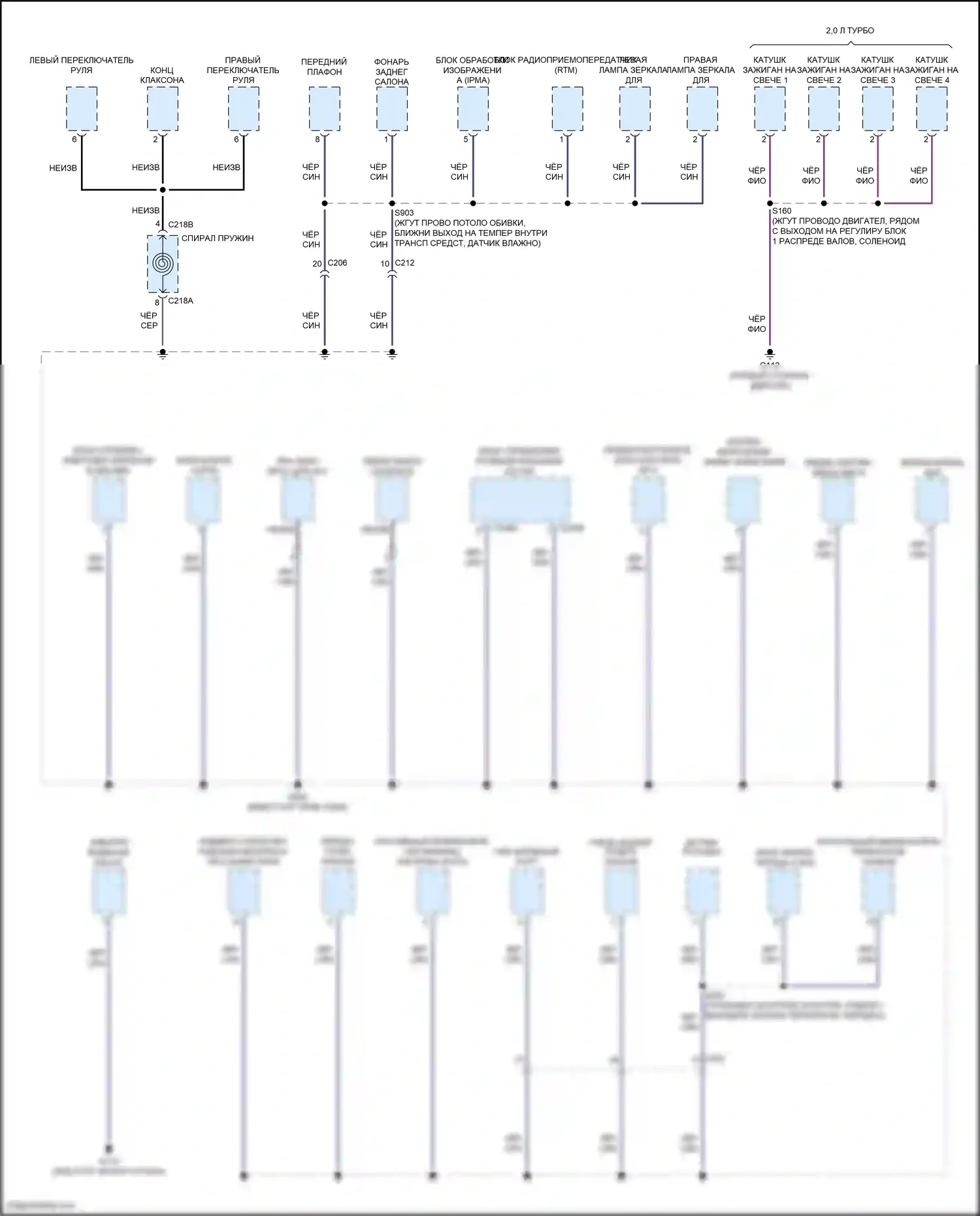 Maverick Ford III (2021-2024): Электросхема точек подключения масс (2 из 5) 