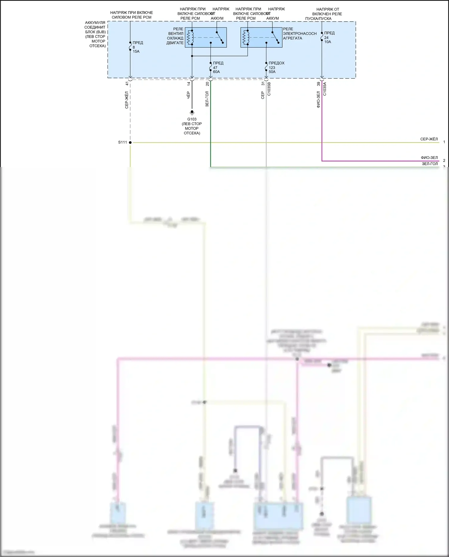 Maverick Ford III (2021-2024): Электросхема вентилятора охлаждения (1 из 2) 