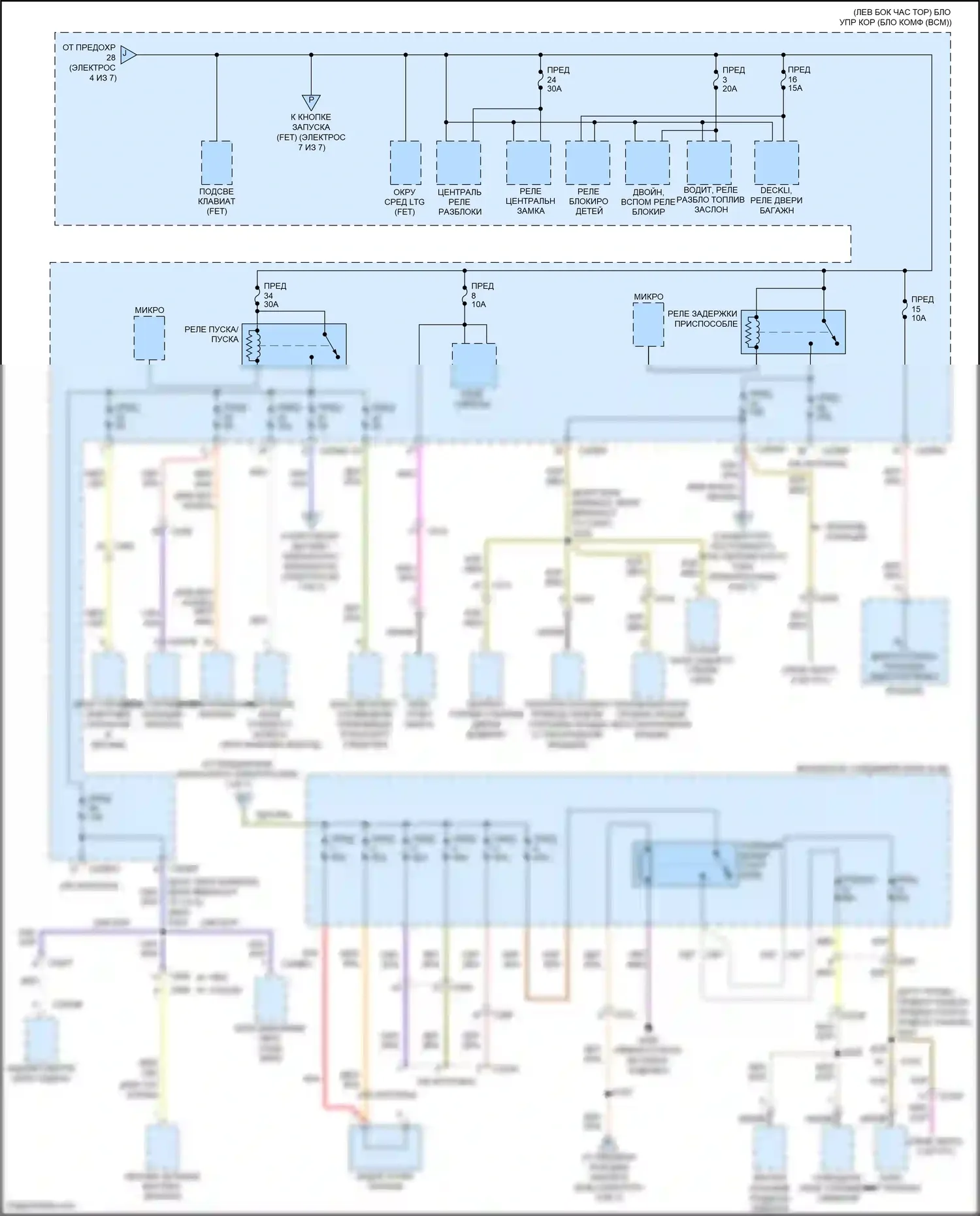 Mondeo Ford V рестайлинг (2019-2023): Электросхема блока предохранителей реле, гибридного (5 из 7) 