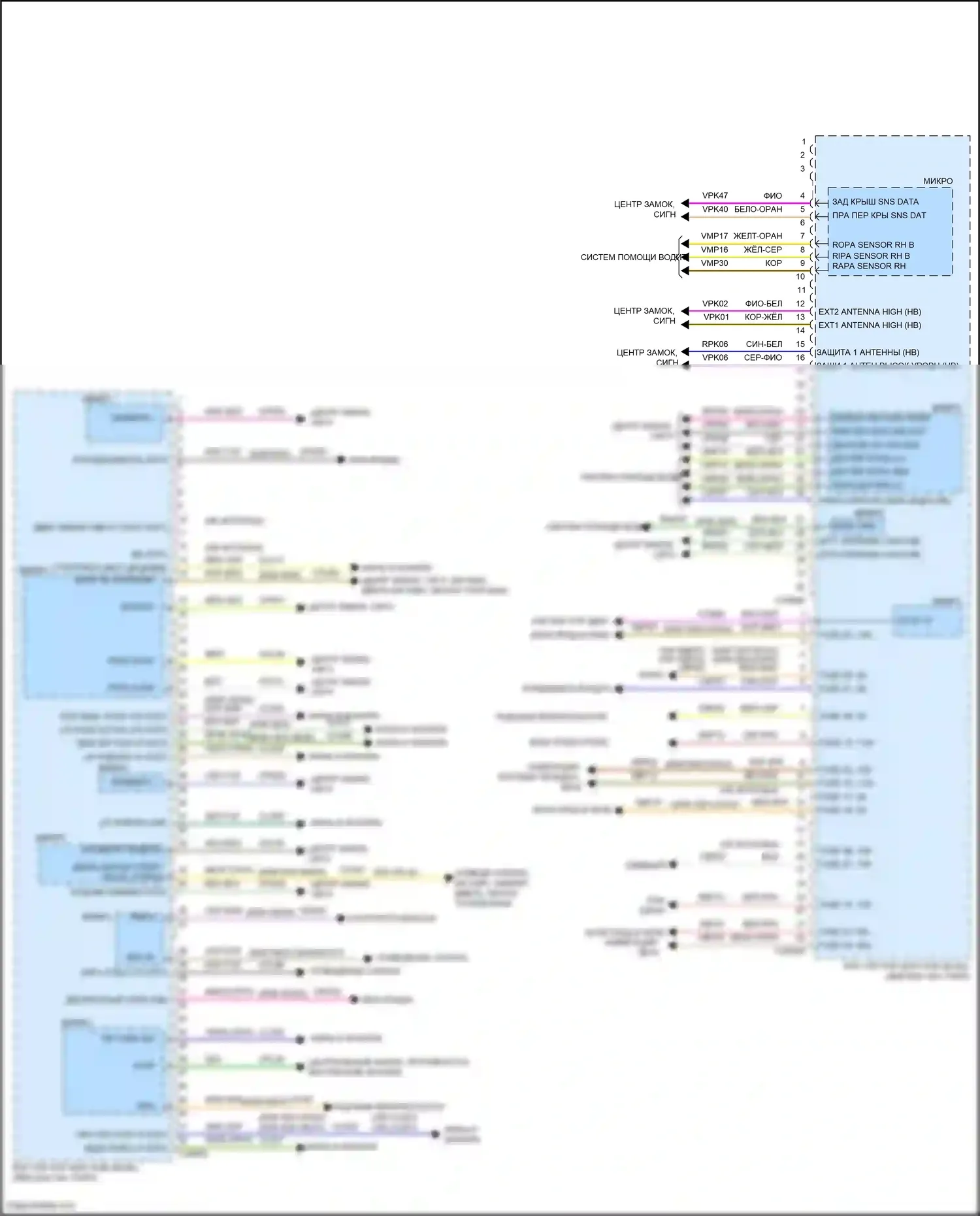 Mondeo Ford V рестайлинг (2019-2023): Электросхема блоков управления кузовом, гибридная (1 из 3) 