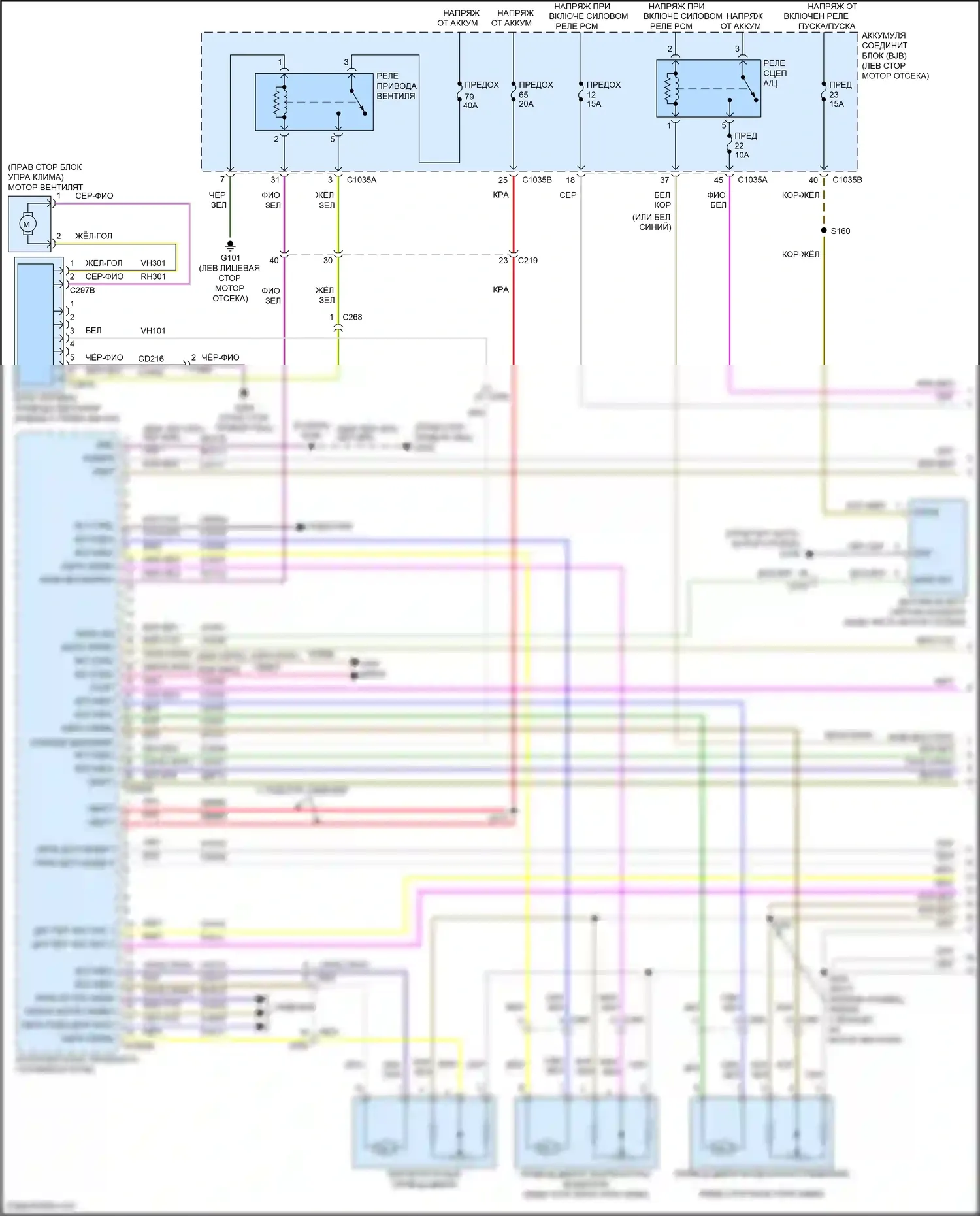 Mondeo Ford V рестайлинг (2019-2023): Электросхема климат контроля, кроме гибридного (1 из 3) 