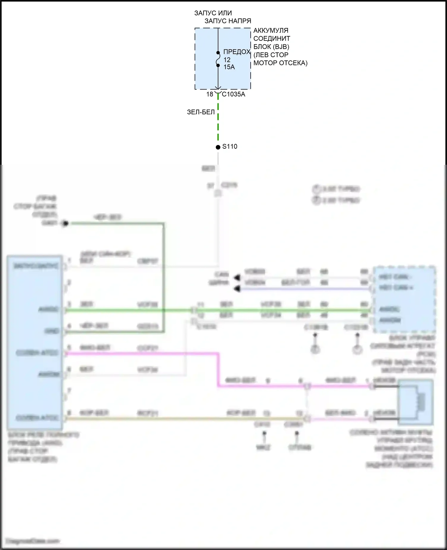Mondeo Ford V рестайлинг (2019-2023): 2,0л турбо, awd электросхема, с активной муфтой крутящего момента 