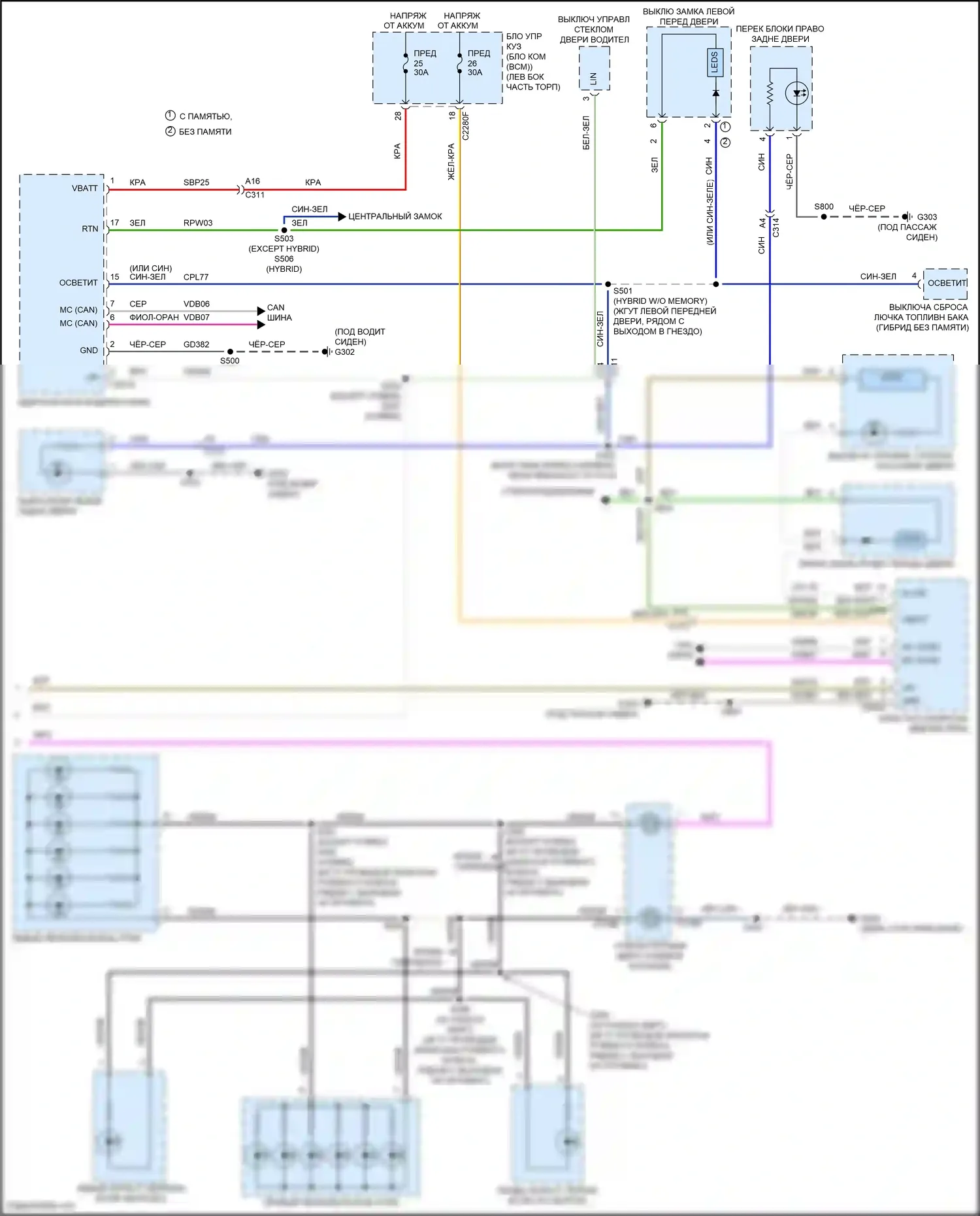 Mondeo Ford V рестайлинг (2019-2023): Электросхема подсветки приборной панели (3 из 3) 