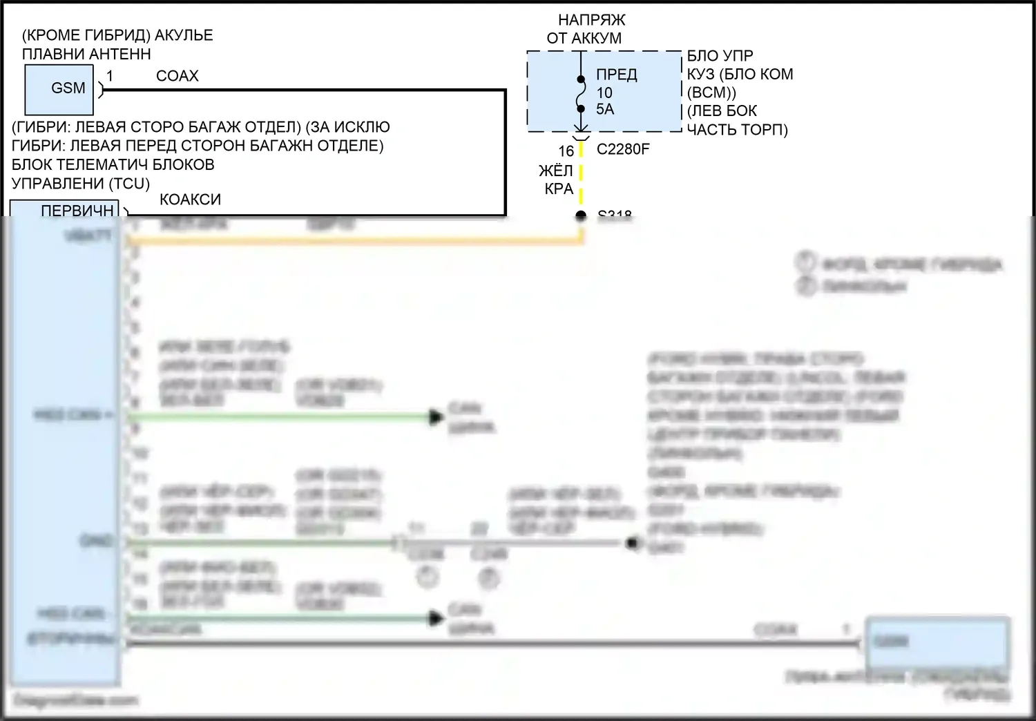 Mondeo Ford V рестайлинг (2019-2023): Электросхема начальника бригады 