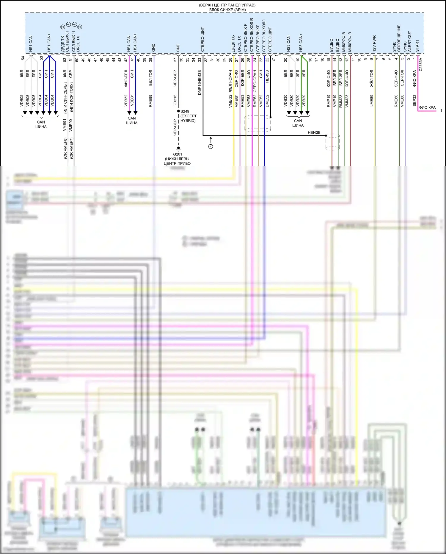 Mondeo Ford V рестайлинг (2019-2023): Электросхема навигации, с sony (3 из 4) 
