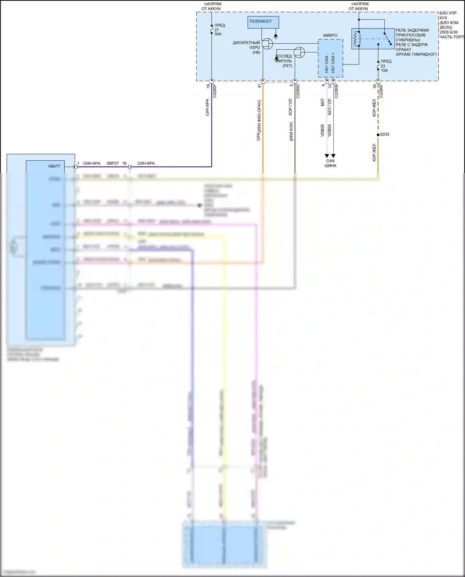 Mondeo Ford V рестайлинг (2019-2023): Электросхема складной крыши/люка 
