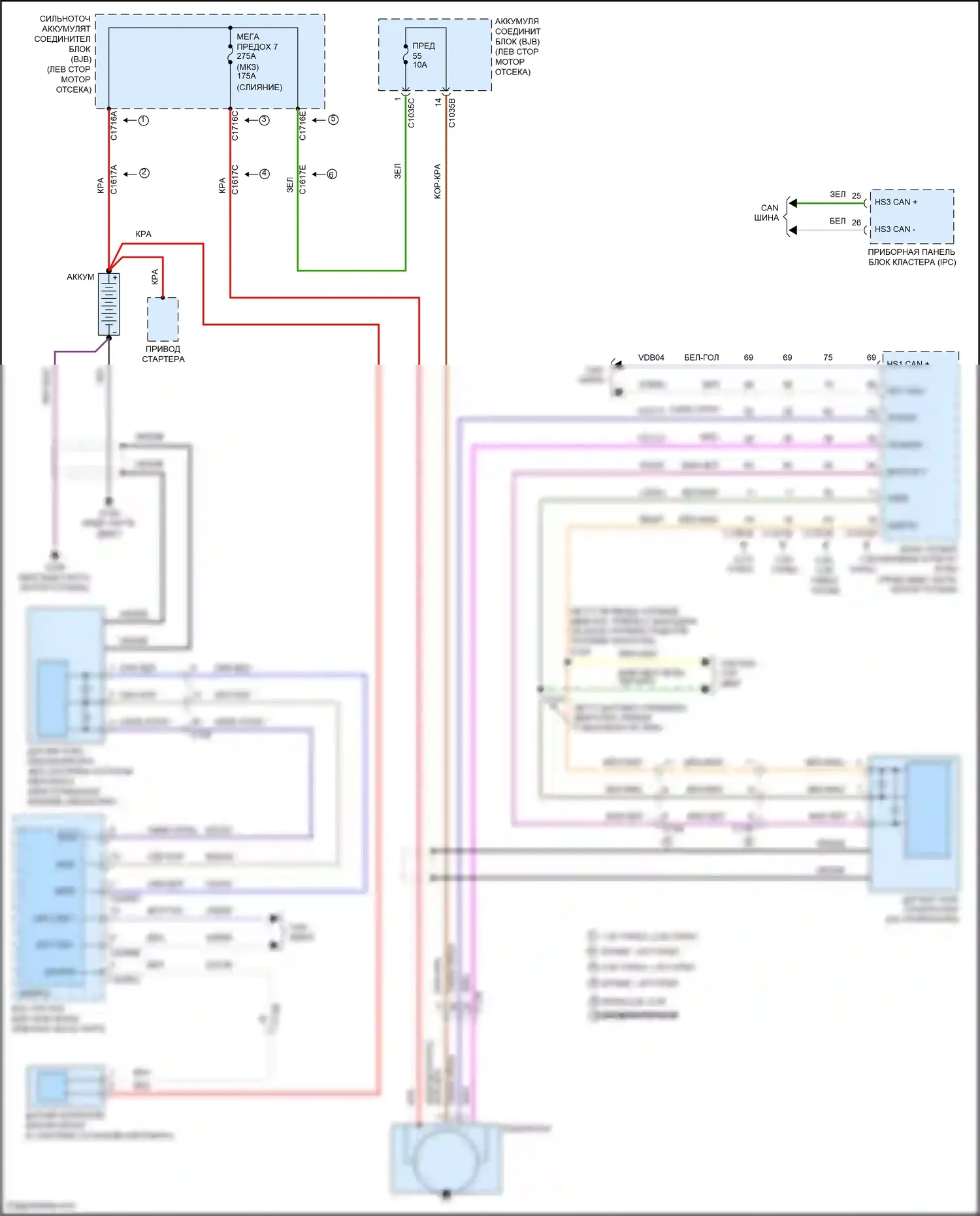 Mondeo Ford V рестайлинг (2019-2023): Электросхема генератора 