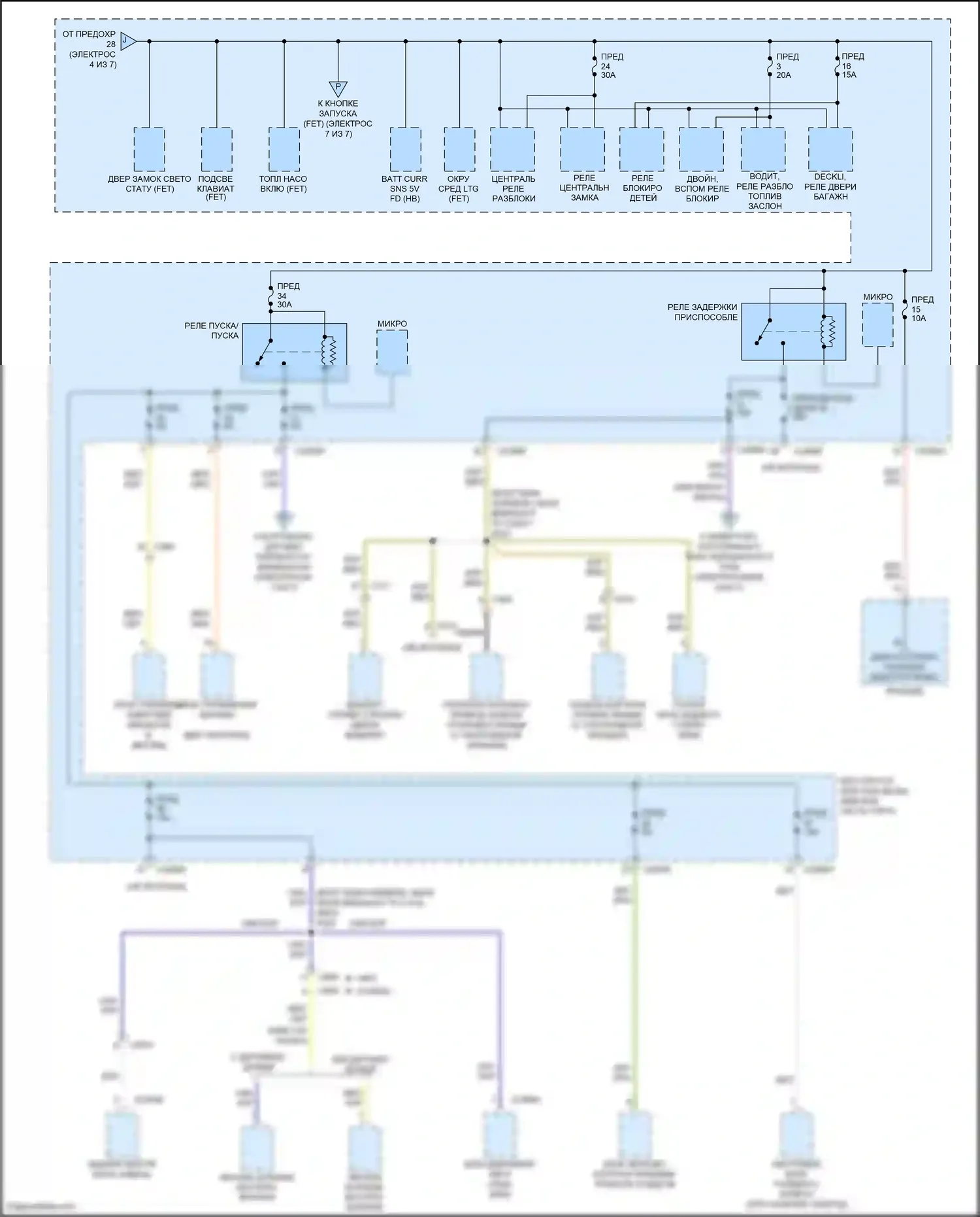Mondeo Ford V (2014-2019): Электросхема блока предохранителей реле, гибридного (5 из 7) 