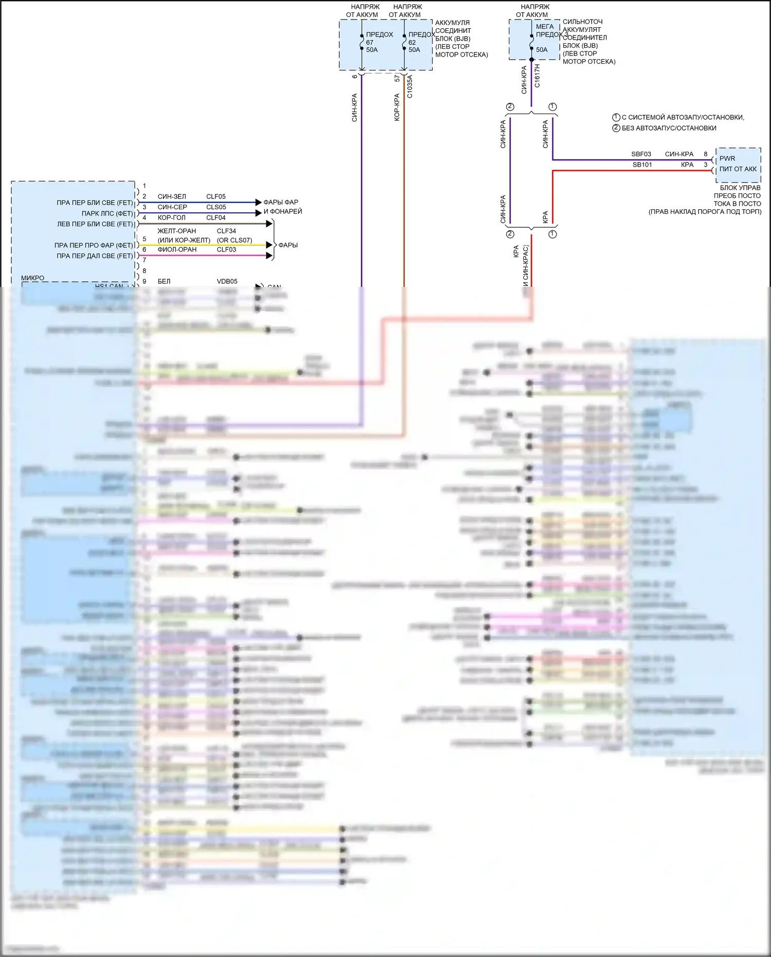 Mondeo Ford V (2014-2019): Электросхема блоков управления кузовом, за исключением гибридного (2 из 3) 