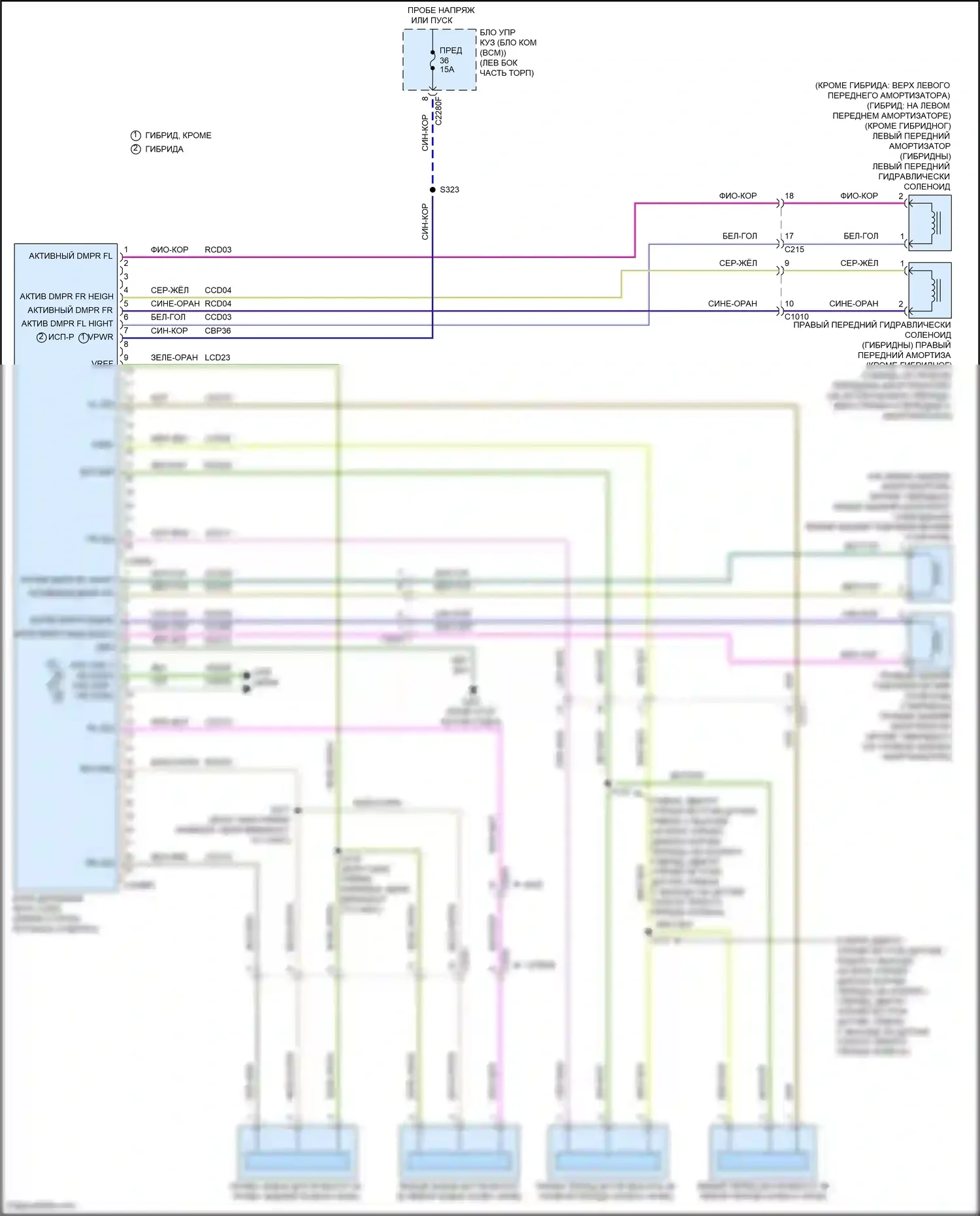 Mondeo Ford V (2014-2019): Электросхема электронной подвески 